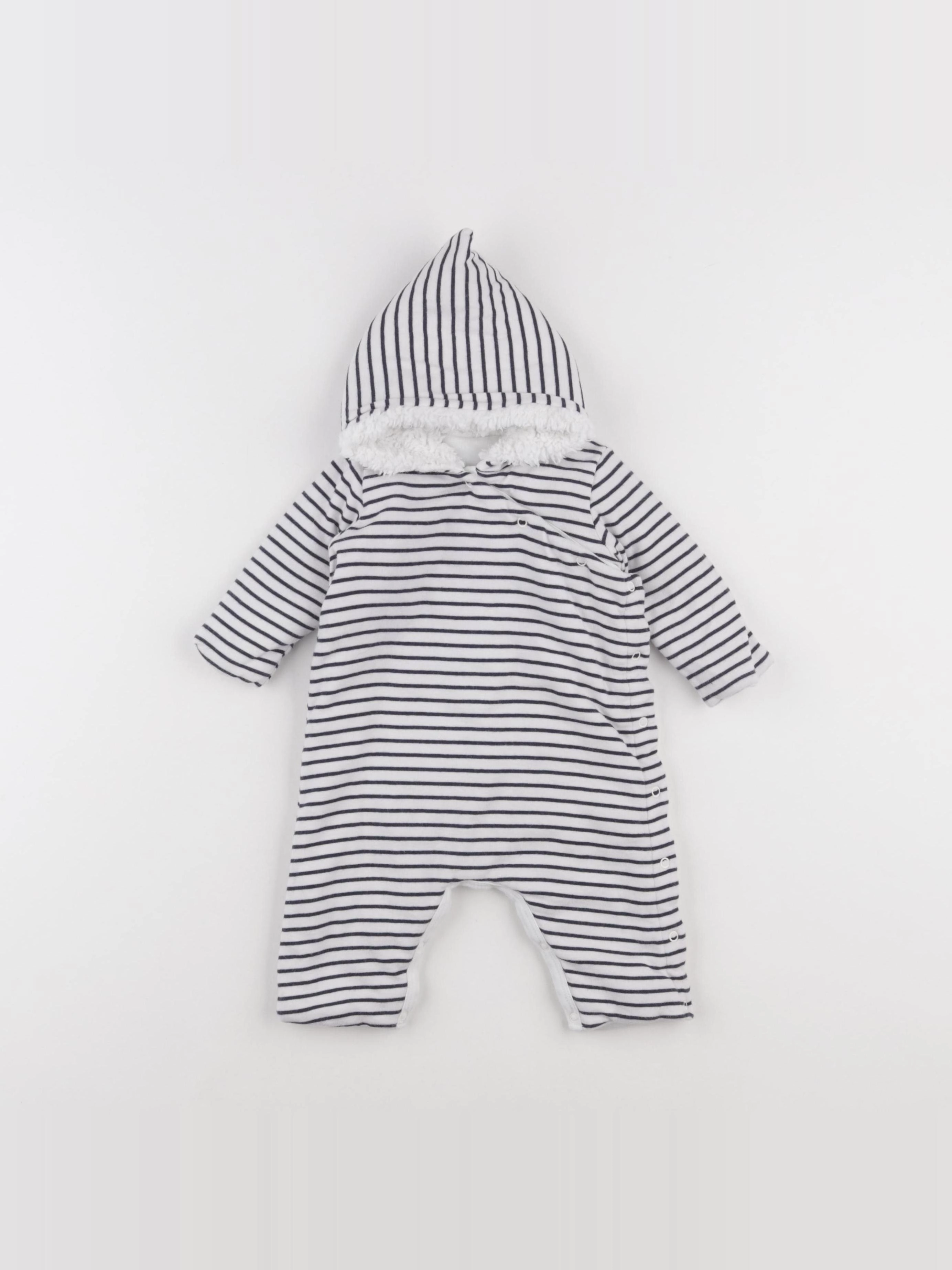 Petit Bateau - sur-pyjama bleu - 3 mois