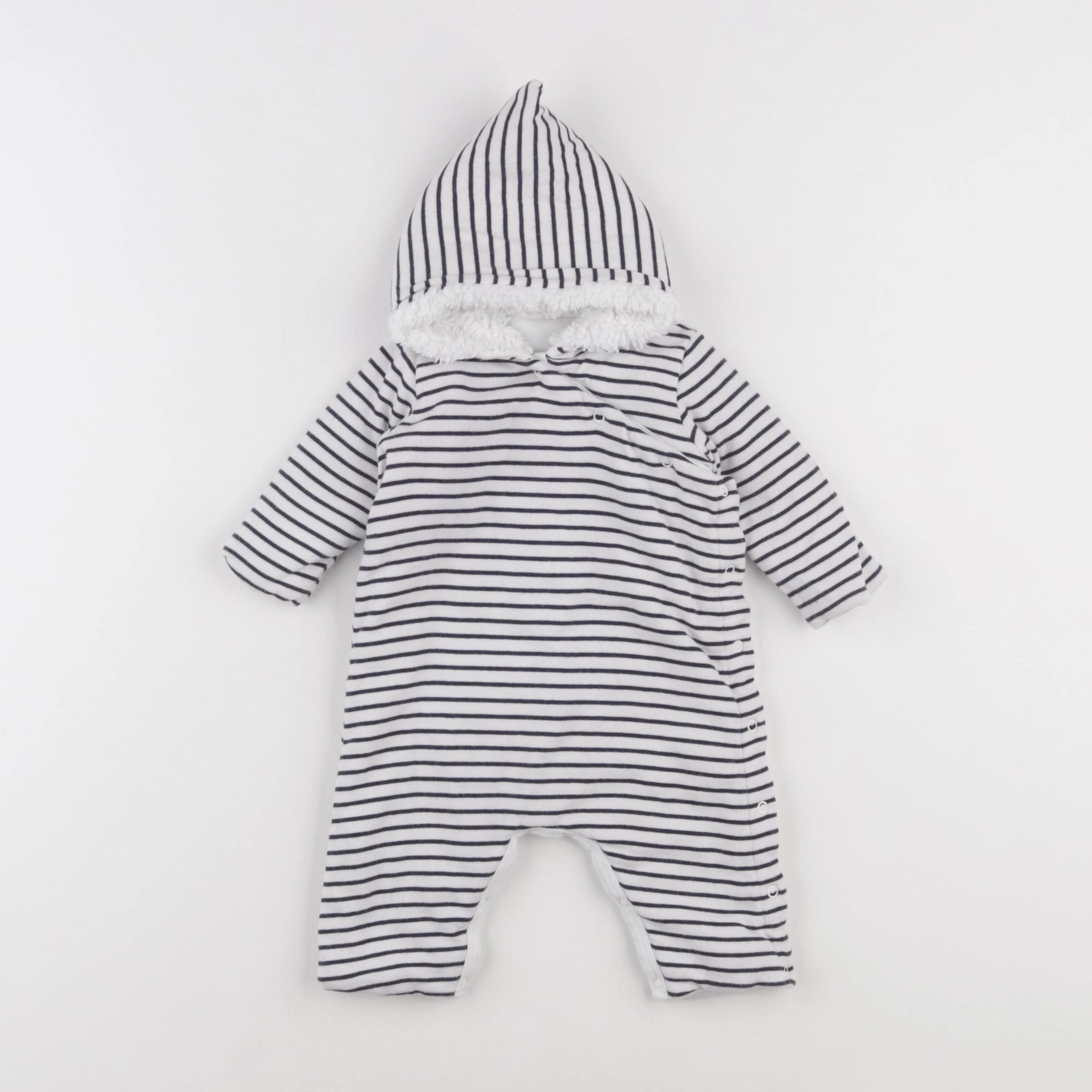 Petit Bateau - sur-pyjama bleu - 3 mois
