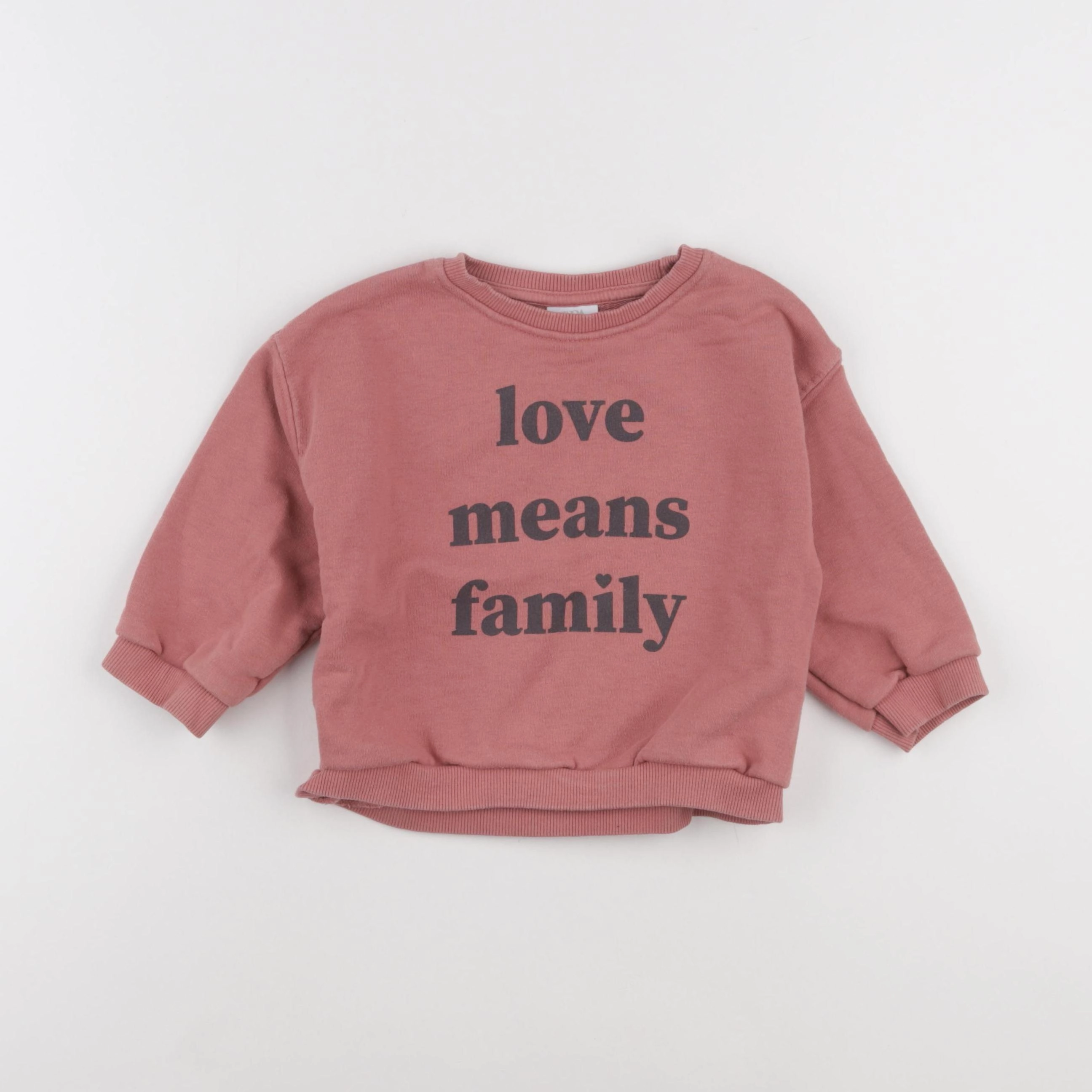 Zara - sweat rose - 18/24 mois