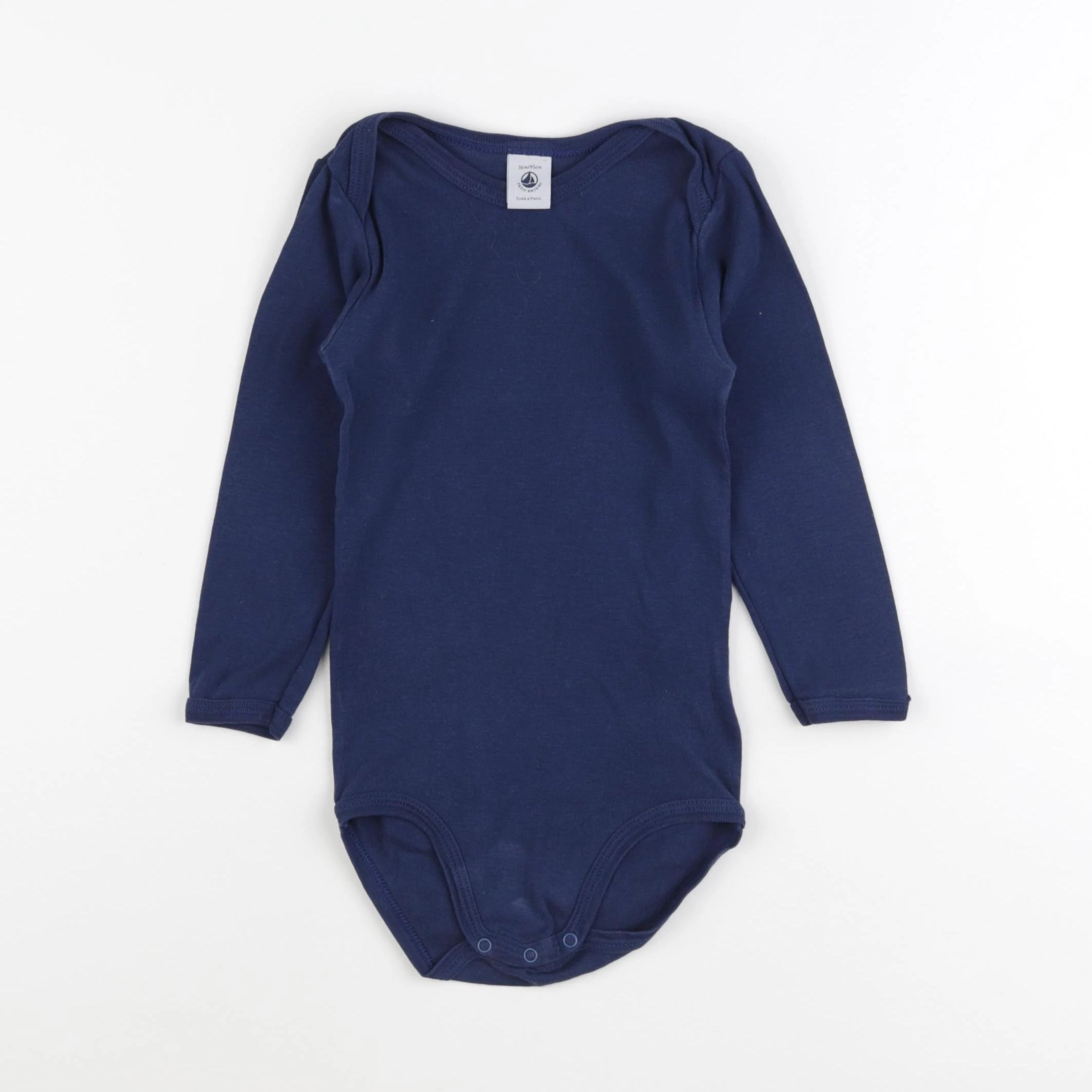 Petit Bateau - body bleu - 36 mois