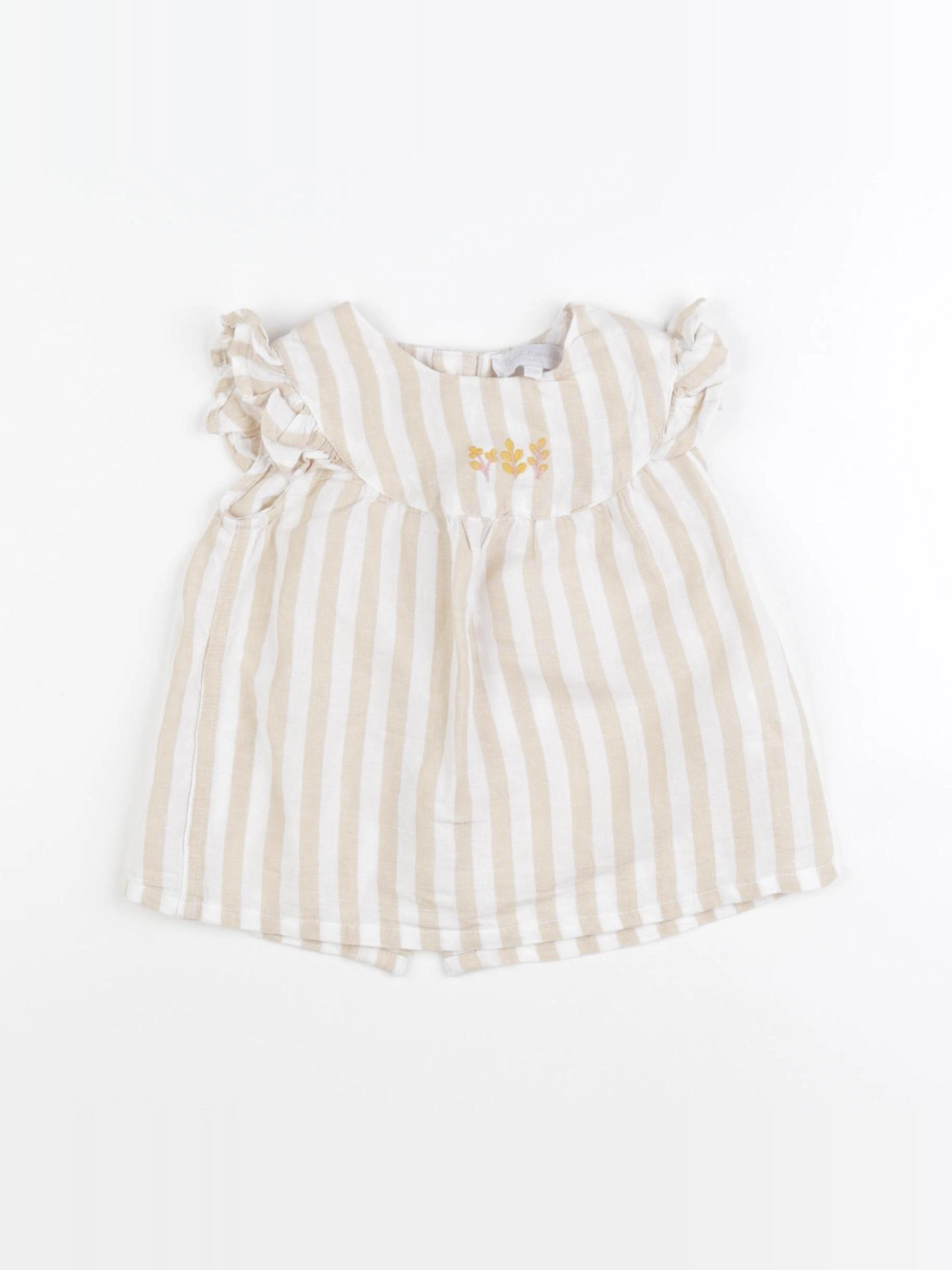 Cadet Rousselle - blouse beige, blanc - 24 mois