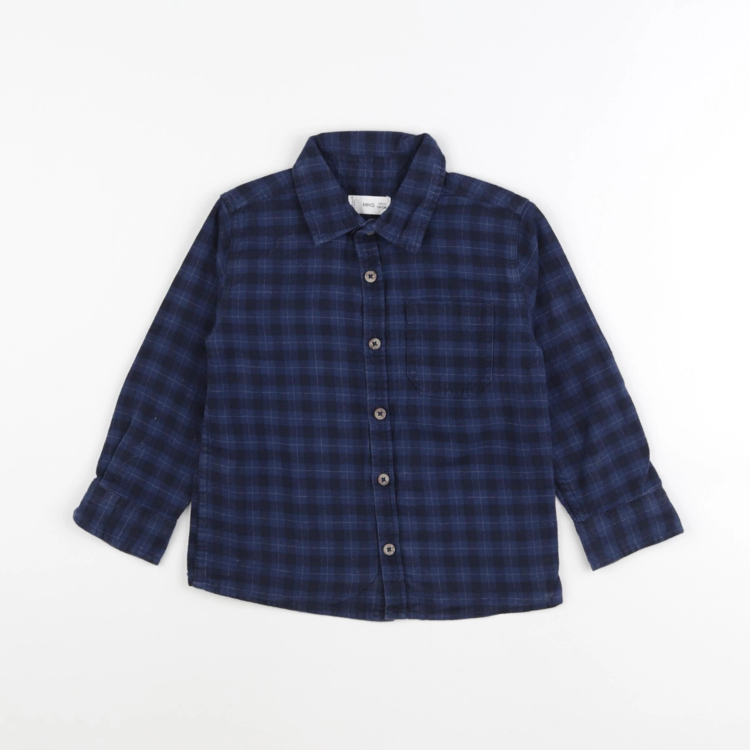 Mango - chemise bleu - 3/4 ans