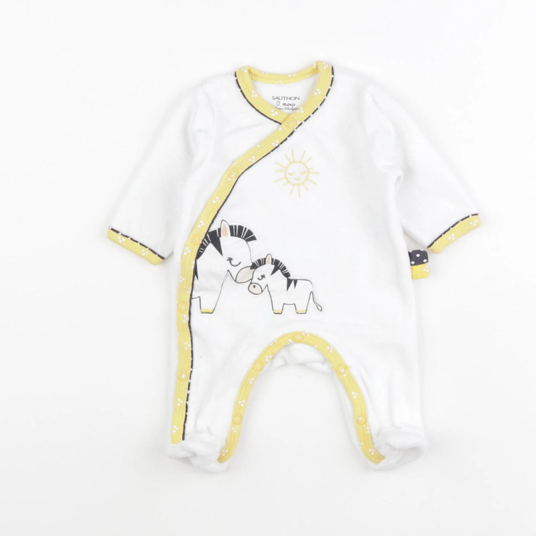 Sauthon - pyjama coton blanc - 0 mois
