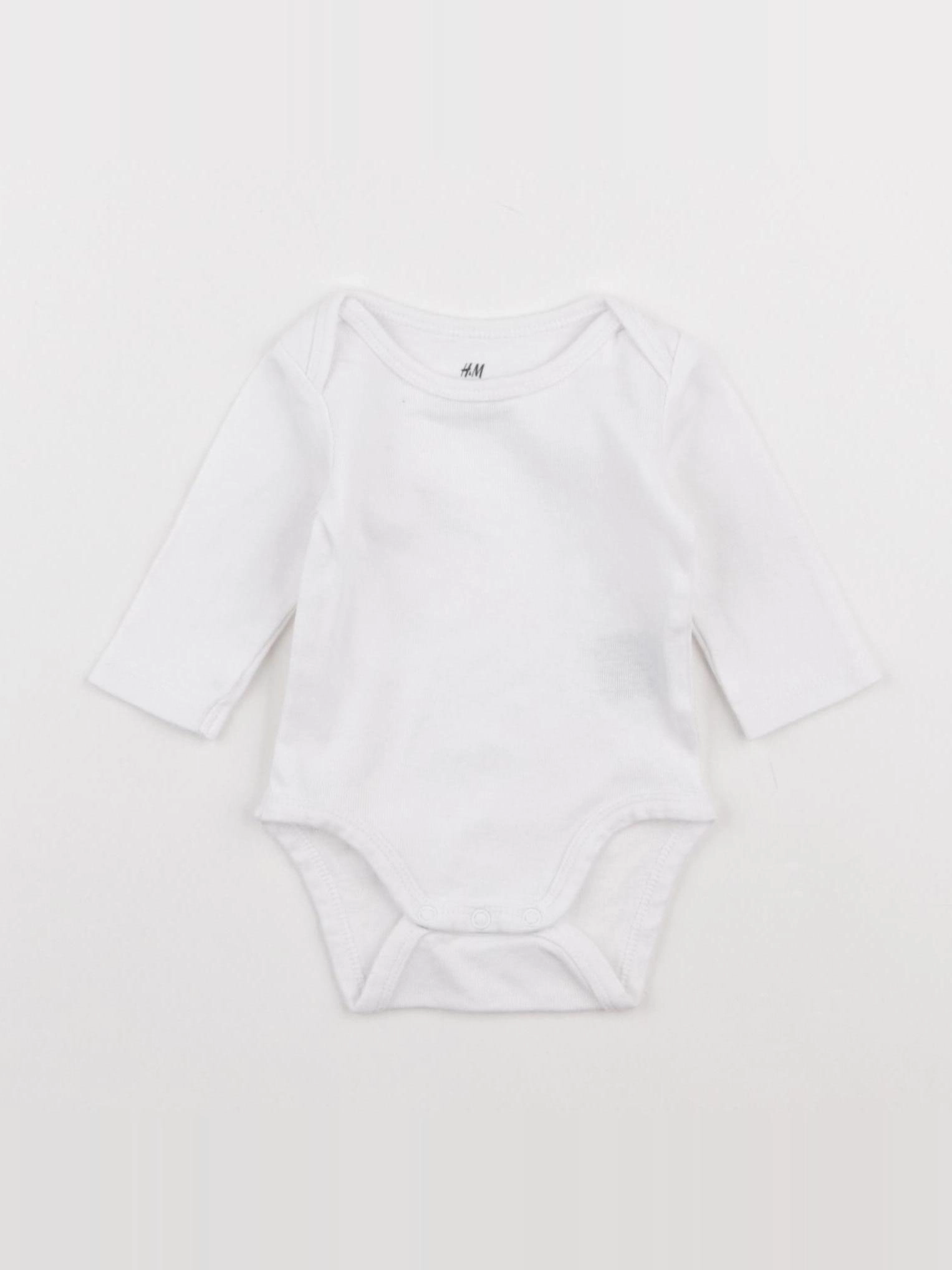 H&M - body blanc - 0/1 mois