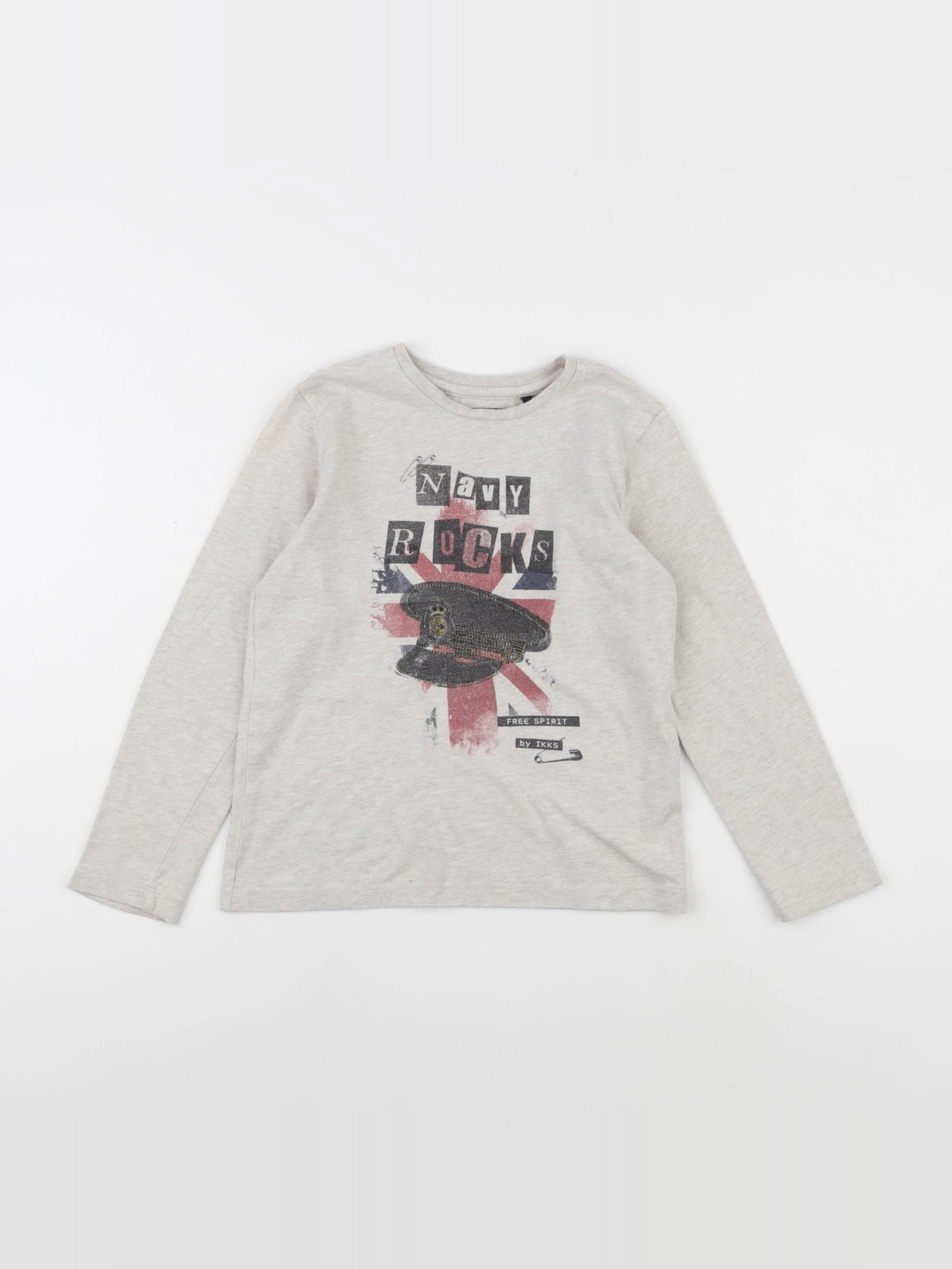 IKKS - tee-shirt gris - 6 ans