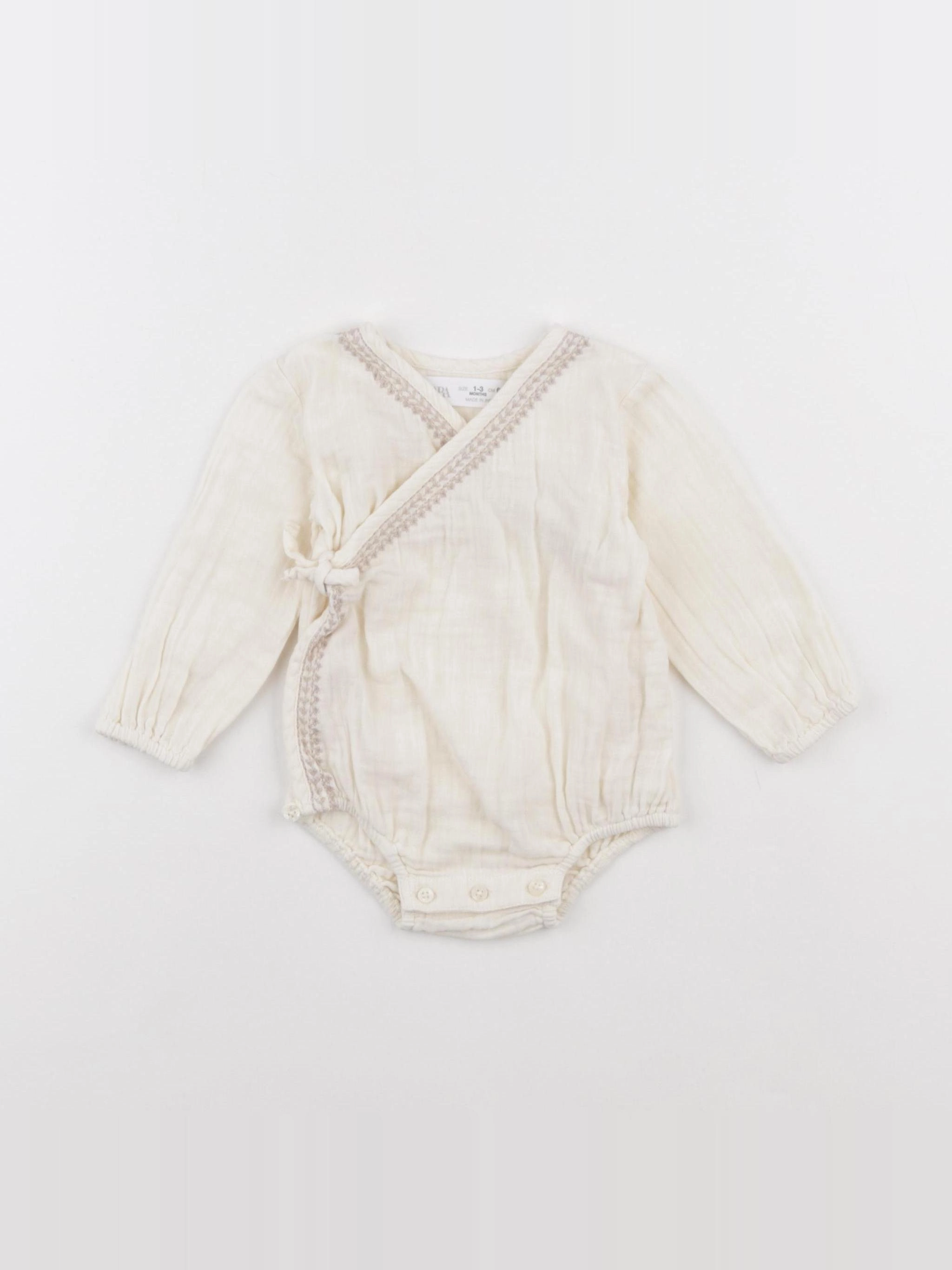 Zara - combinaison beige - 1/3 mois