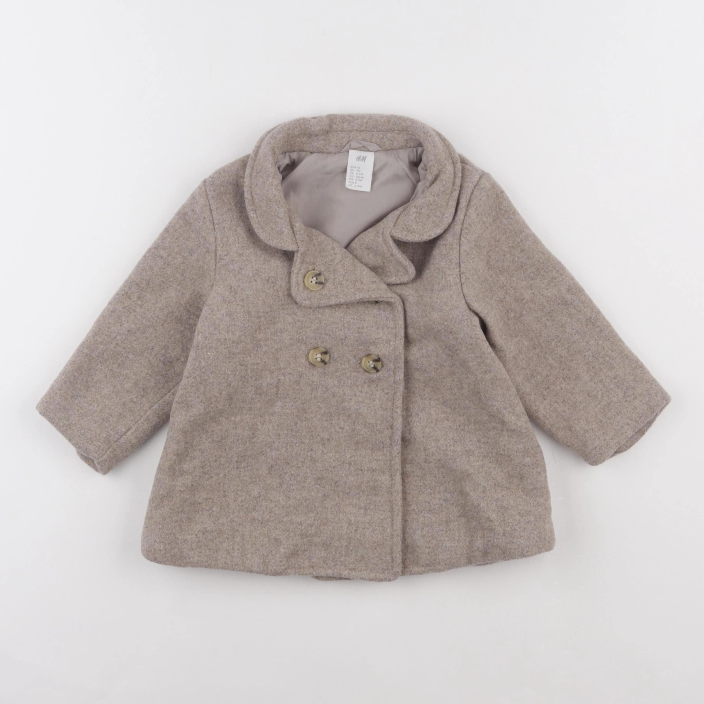 H&M - manteau marron - 6/9 mois