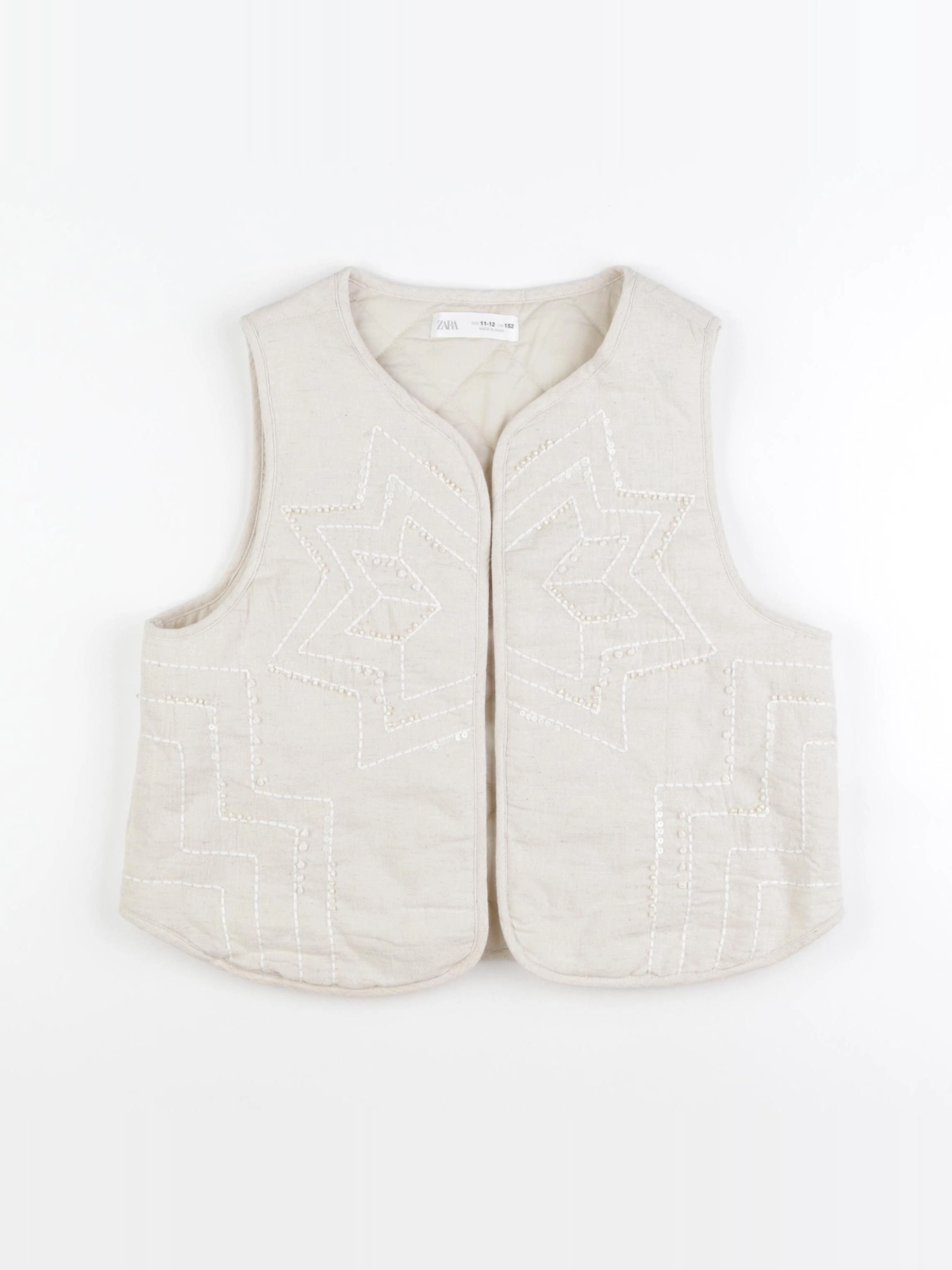 Zara - gilet beige - 11/12 ans