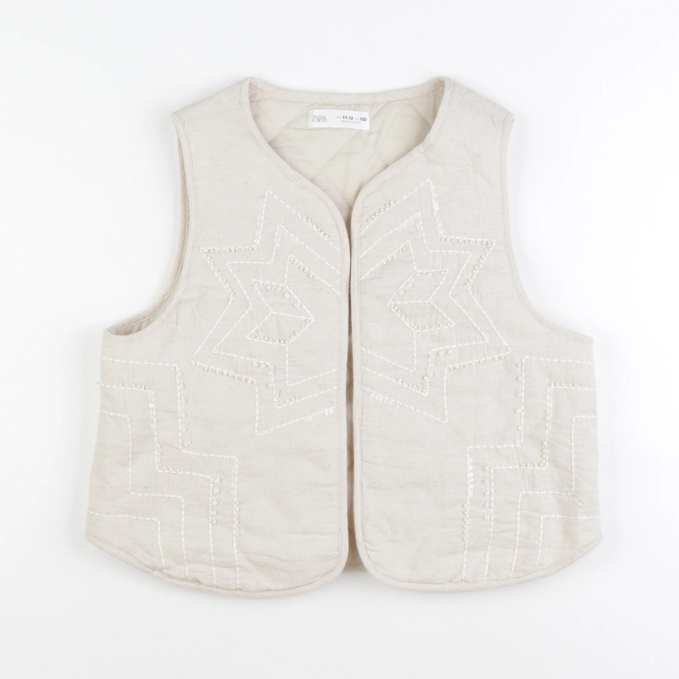 Zara - gilet beige - 11/12 ans