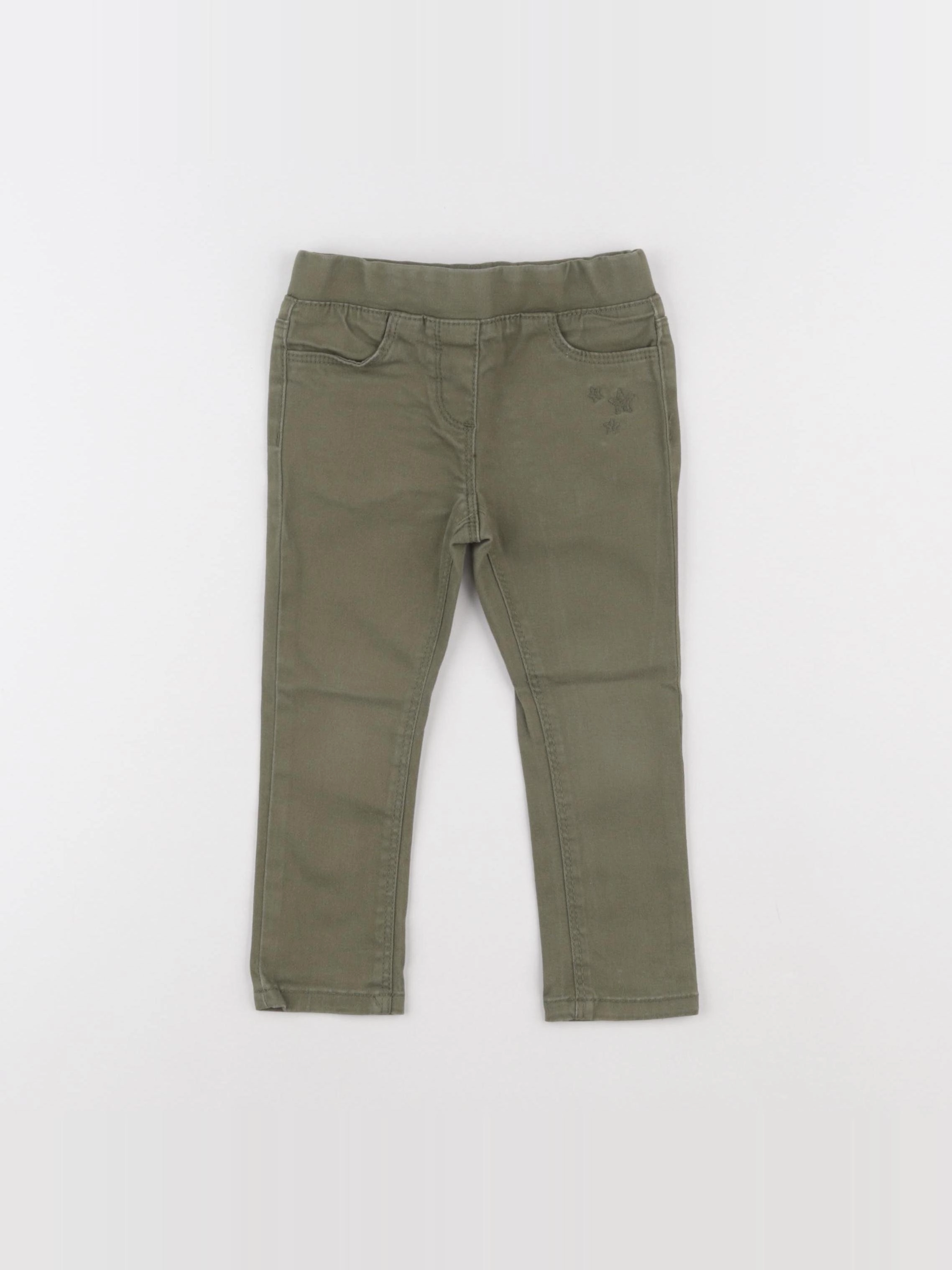 Vertbaudet - jegging vert - 2 ans