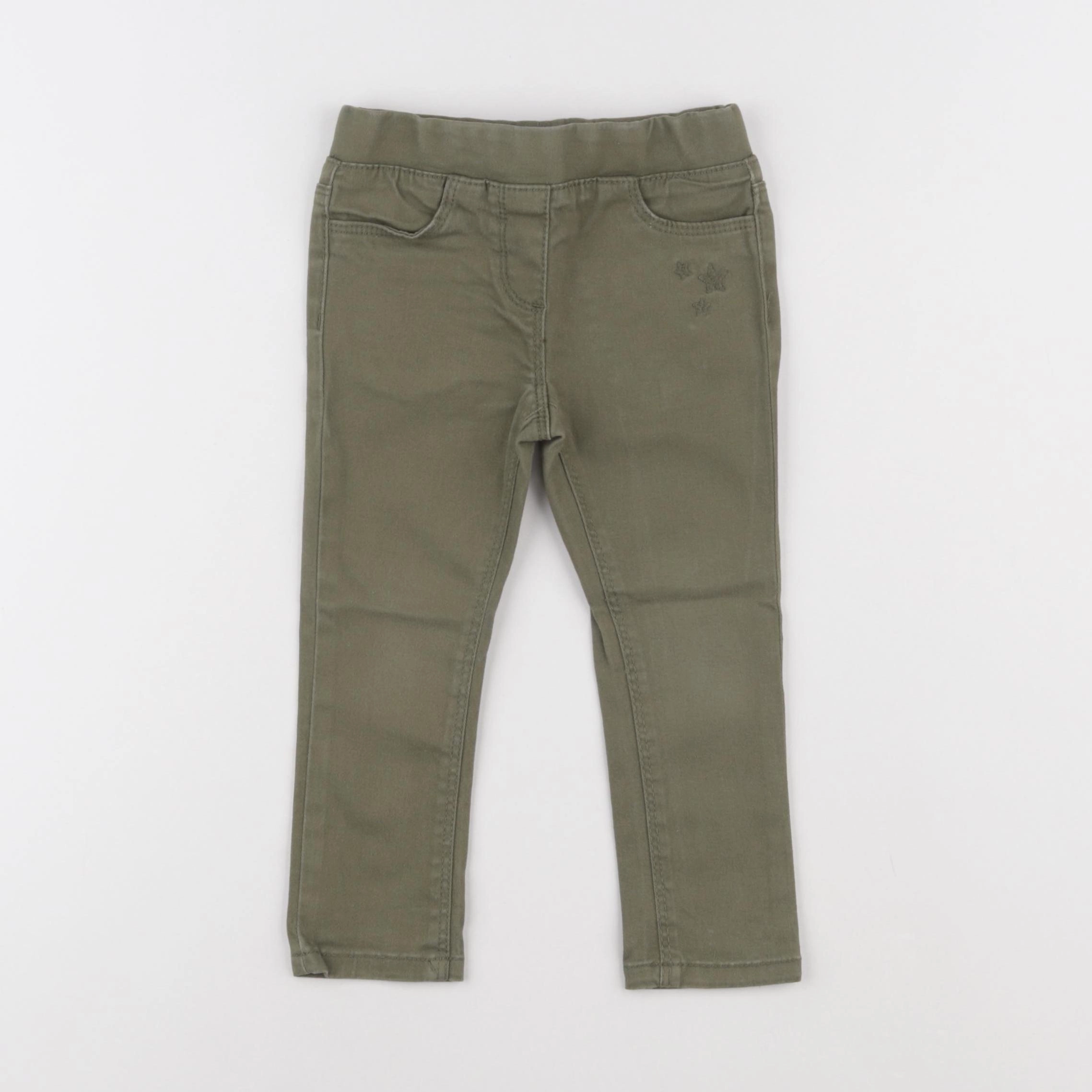 Vertbaudet - jegging vert - 2 ans
