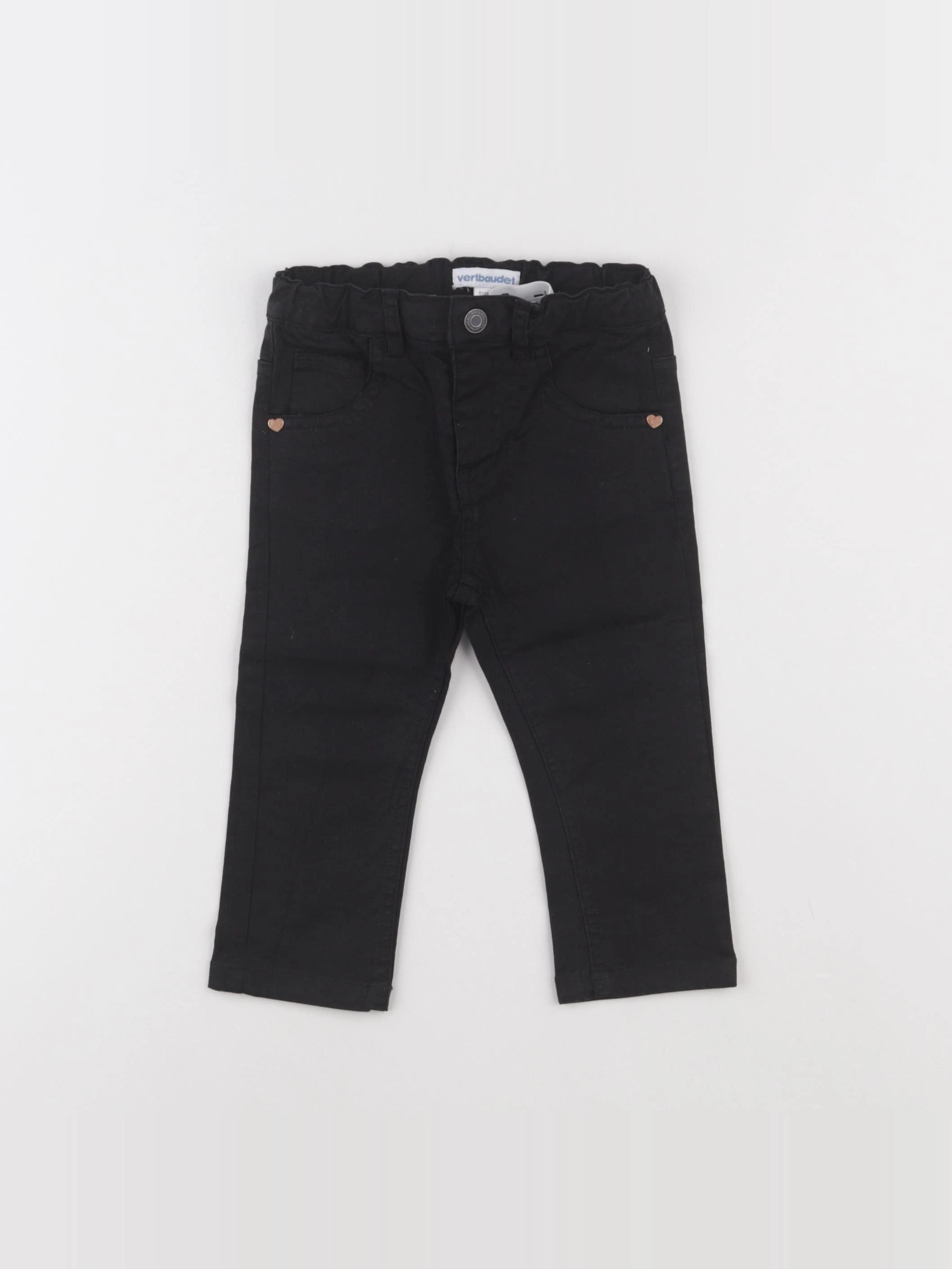 Vertbaudet - pantalon noir - 18 mois