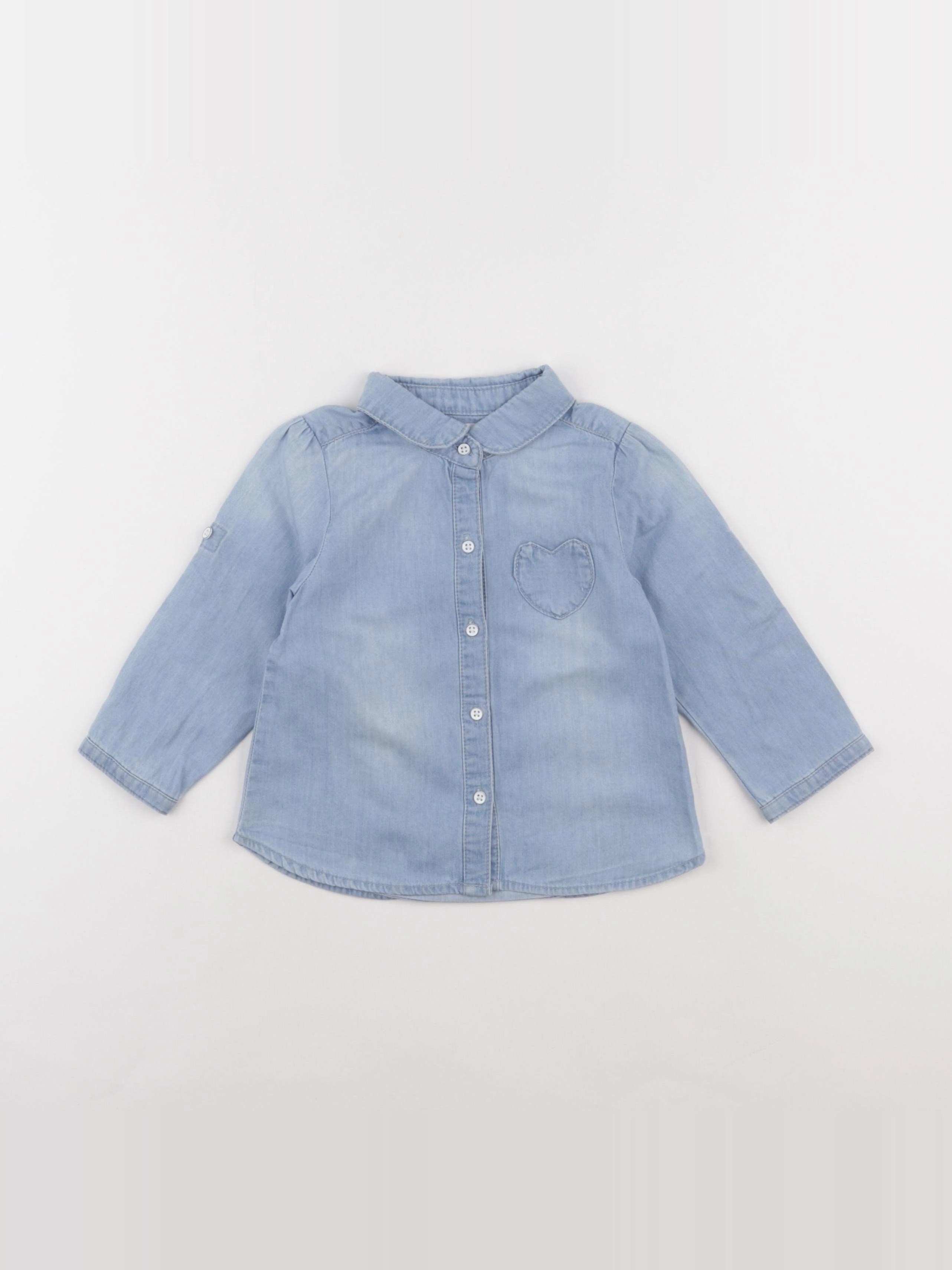 Vertbaudet - blouse bleu - 18 mois