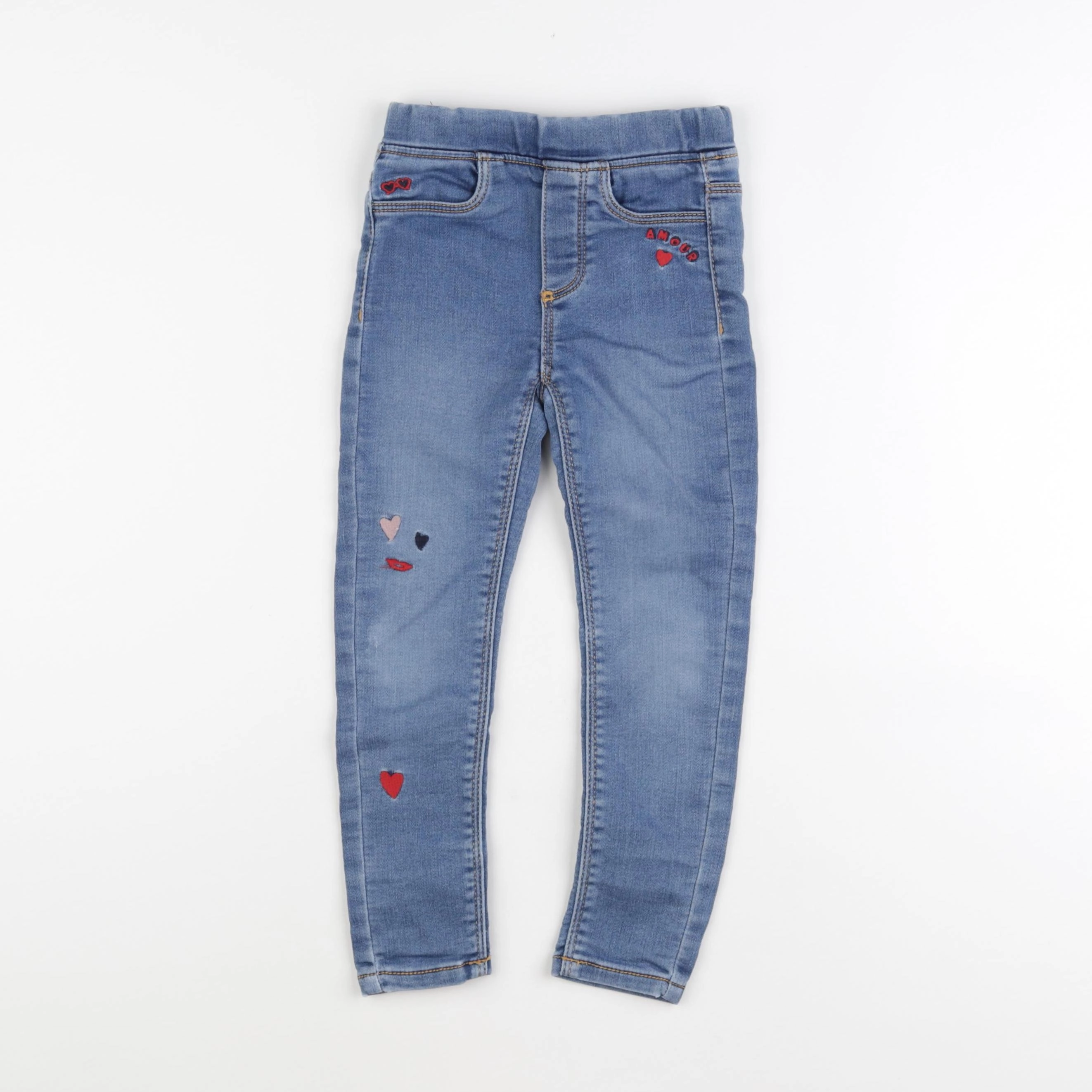 Vertbaudet - jegging bleu - 4 ans