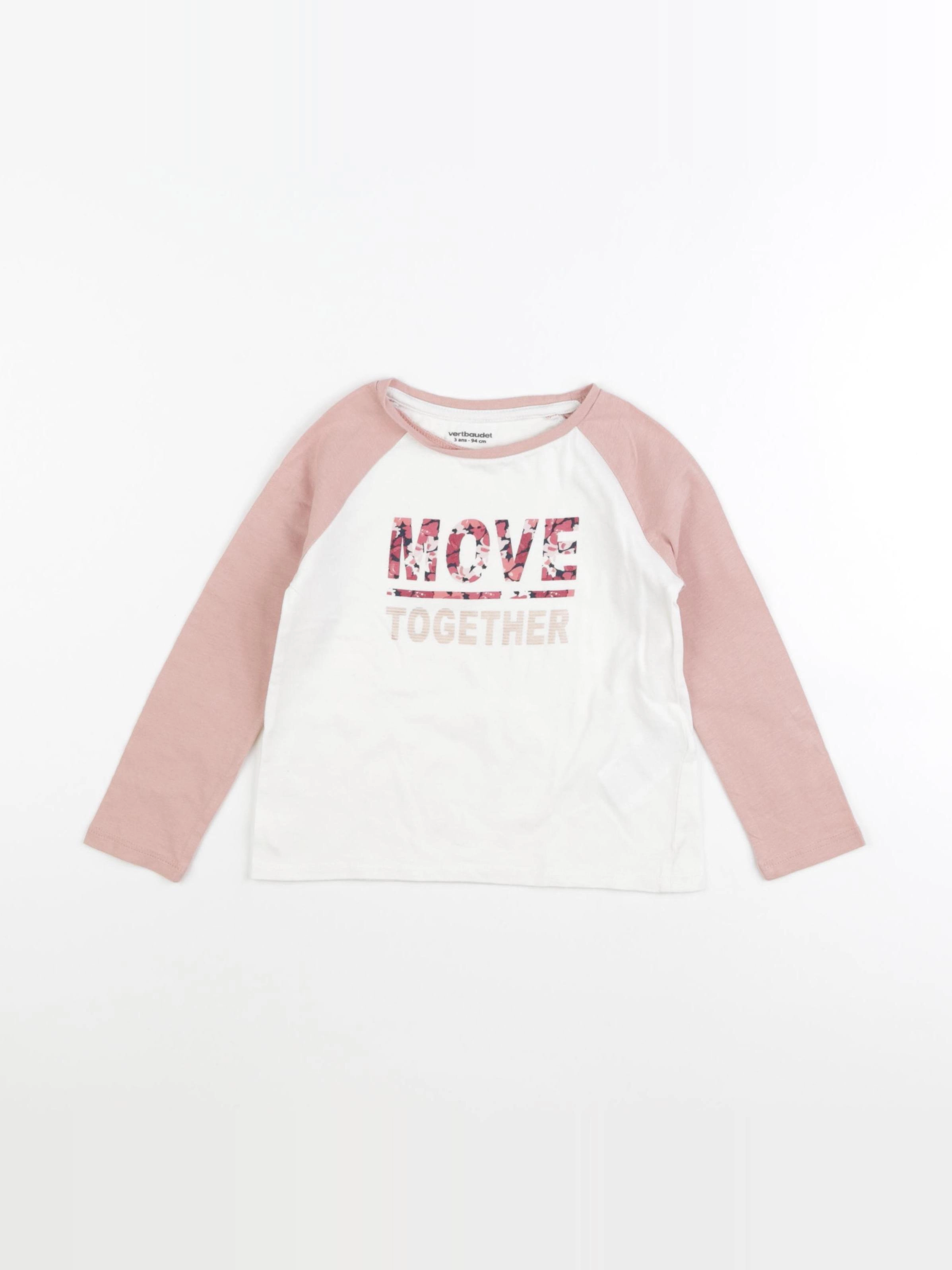 Vertbaudet - tee-shirt blanc - 3 ans