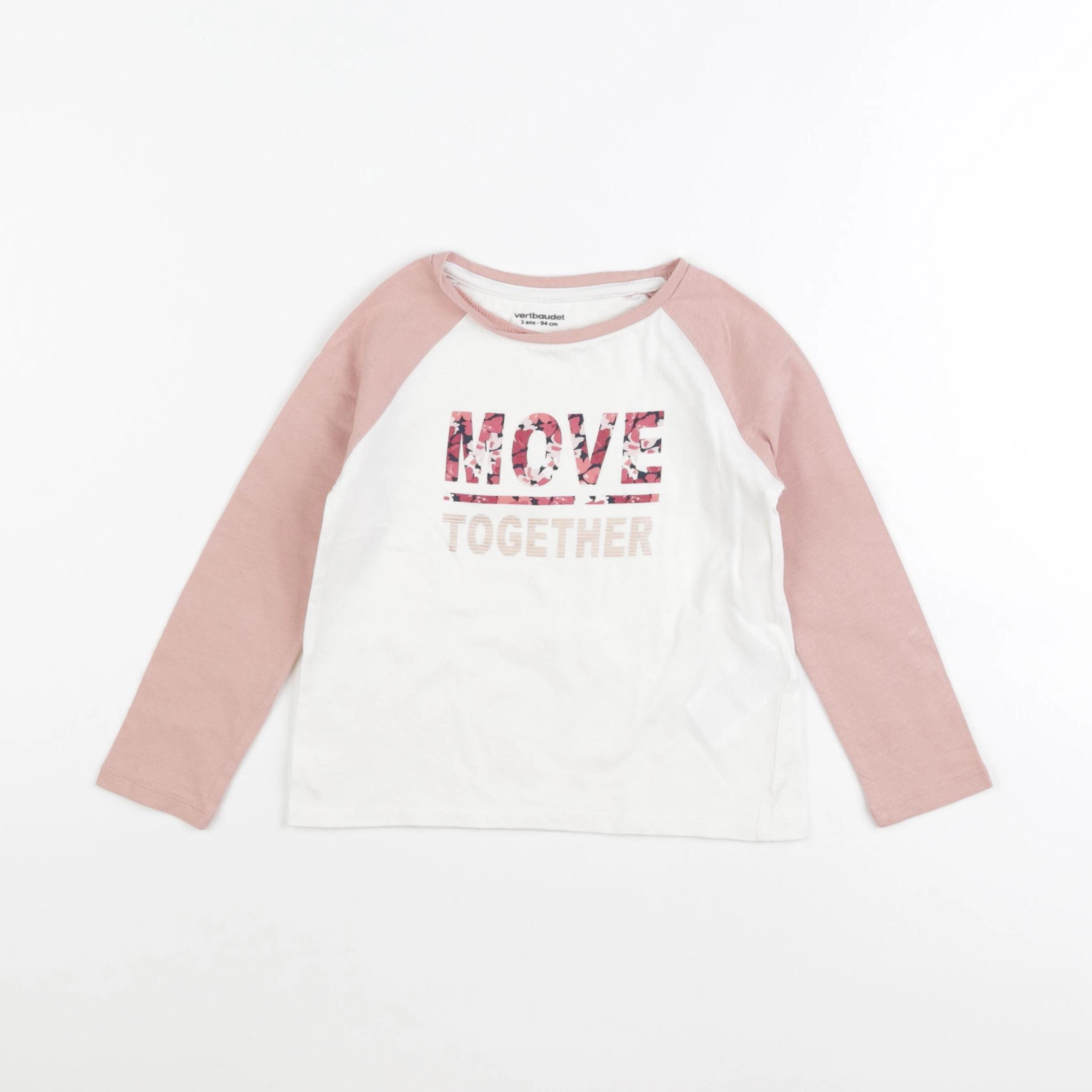 Vertbaudet - tee-shirt blanc - 3 ans
