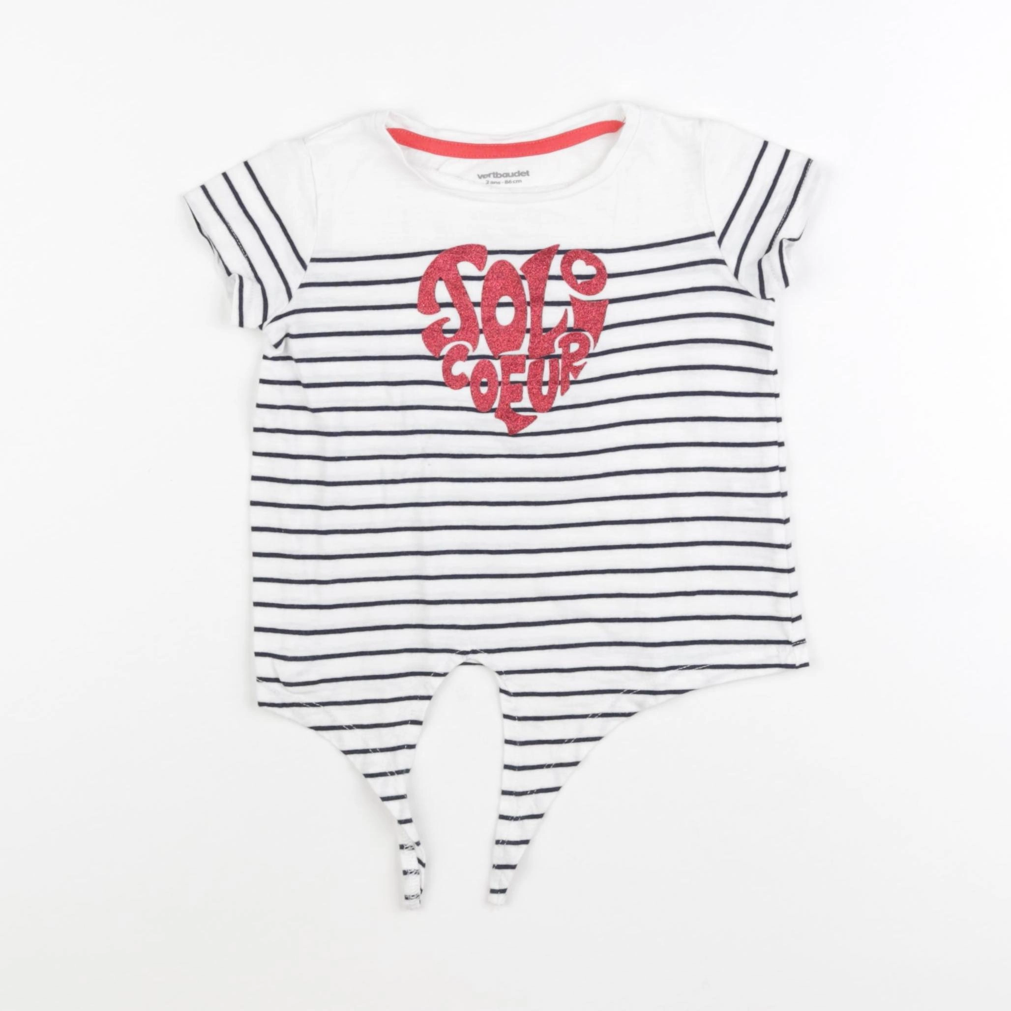 Vertbaudet - tee-shirt blanc - 2 ans