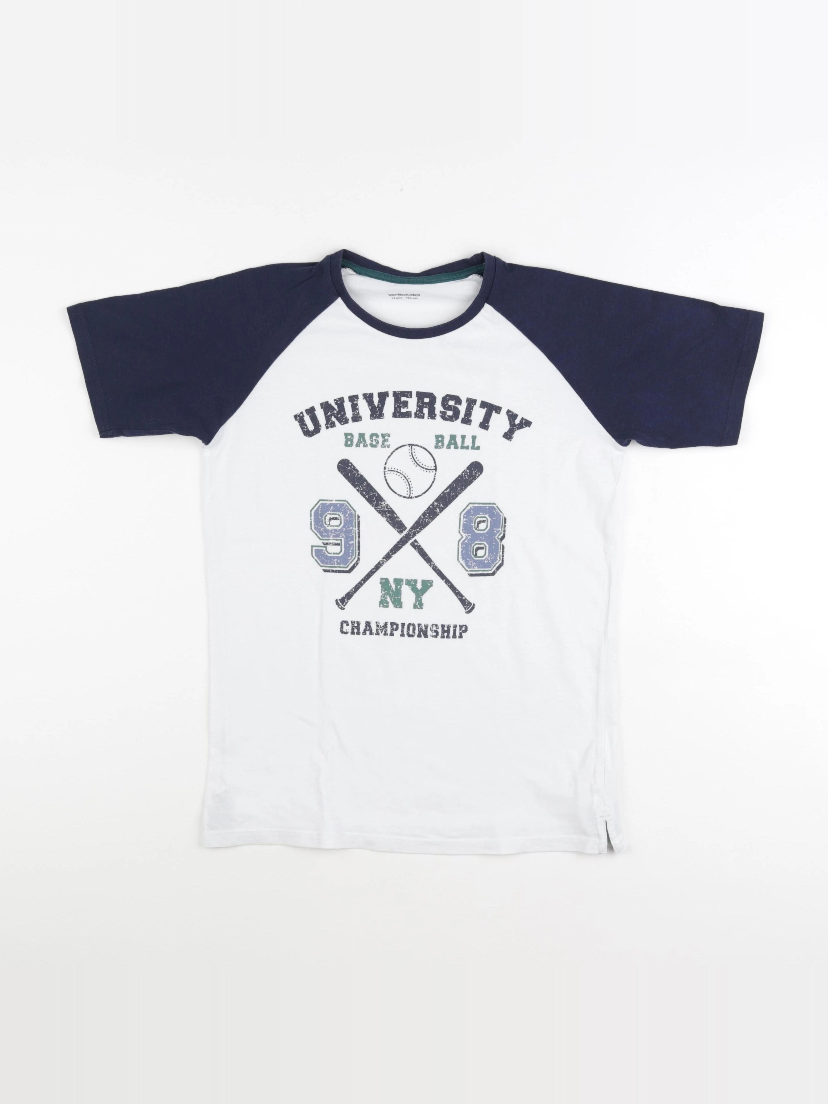 Vertbaudet - tee-shirt blanc - 12 ans
