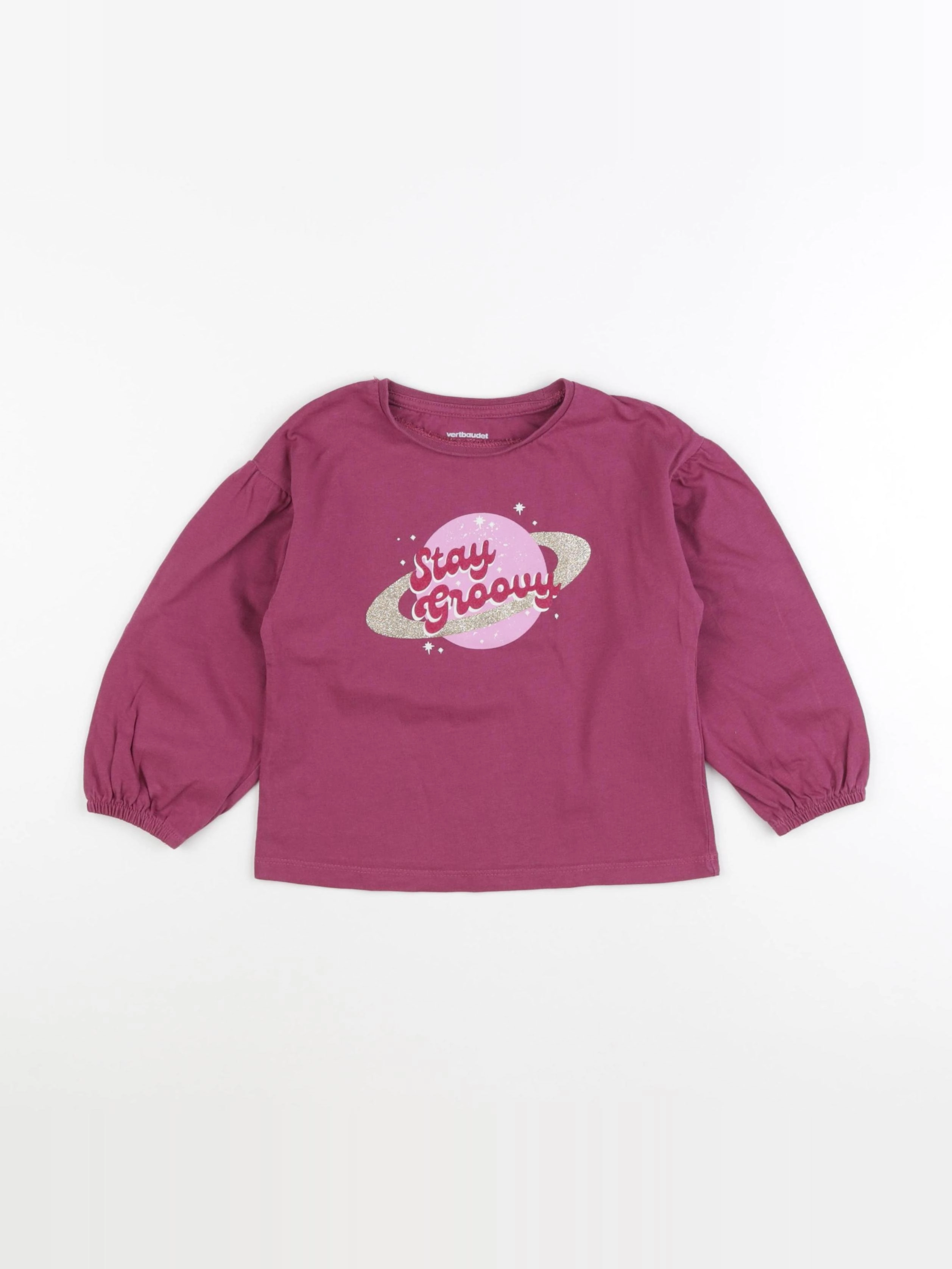 Vertbaudet - tee-shirt rose - 4 ans