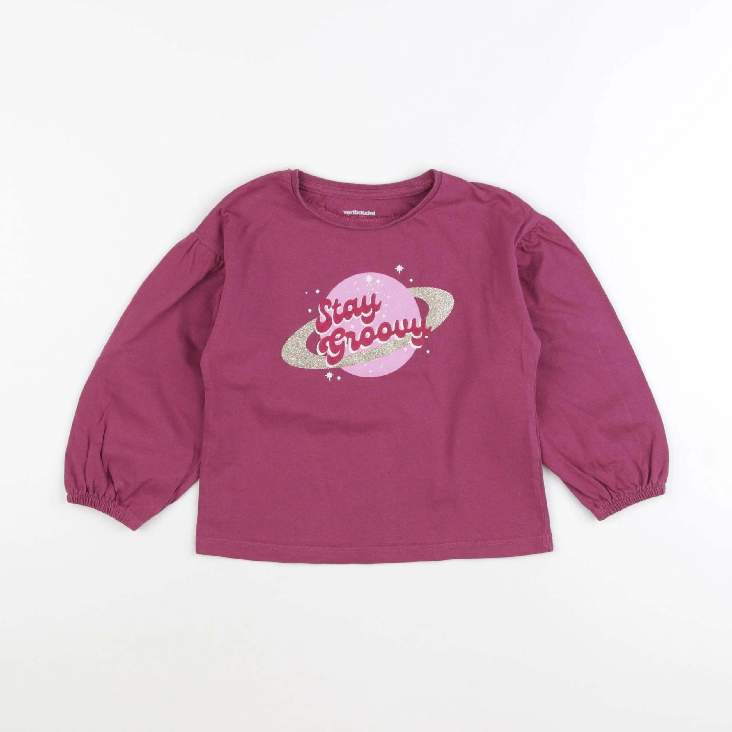 Vertbaudet - tee-shirt rose - 4 ans