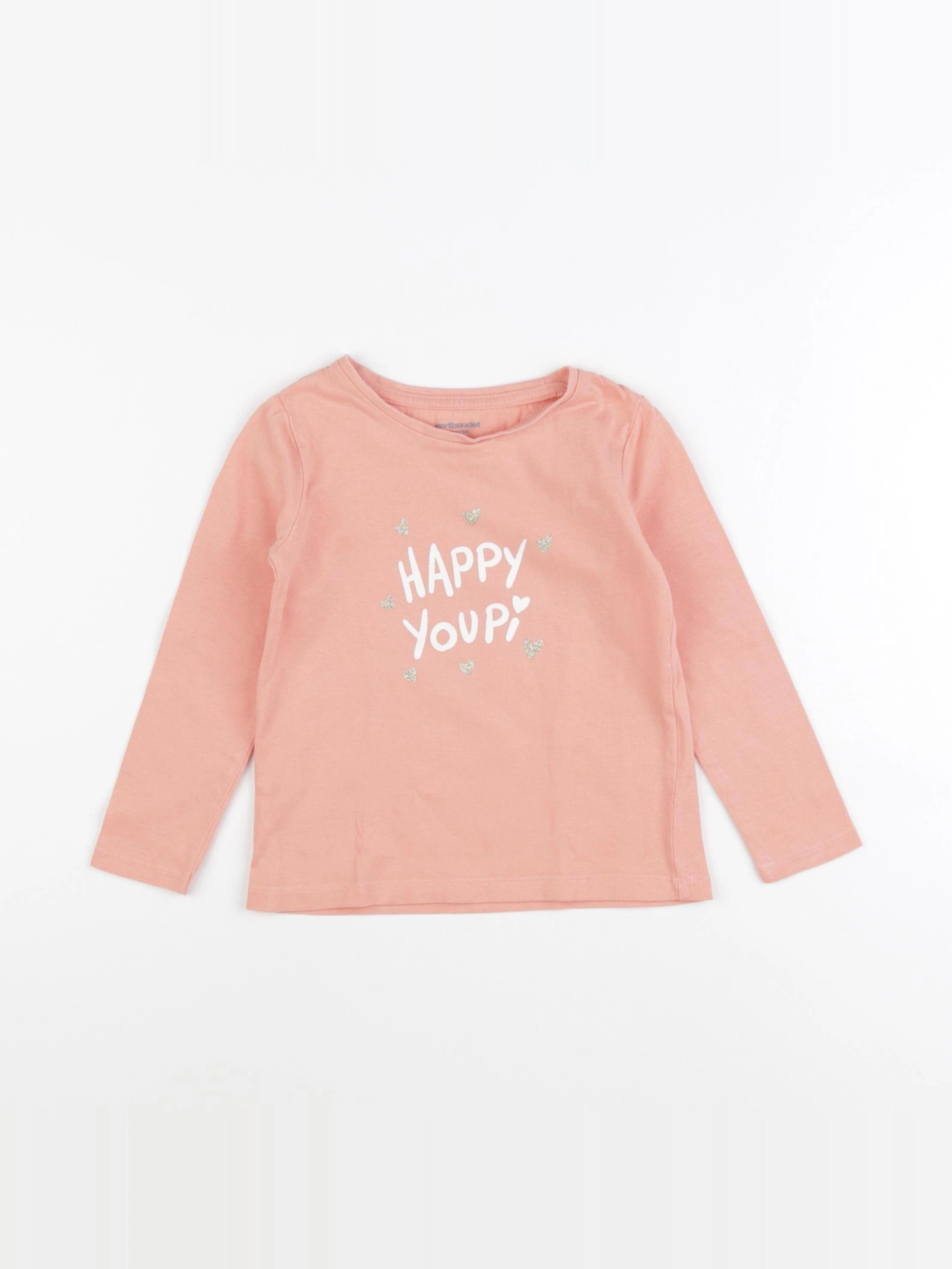 Vertbaudet - tee-shirt rose - 3 ans