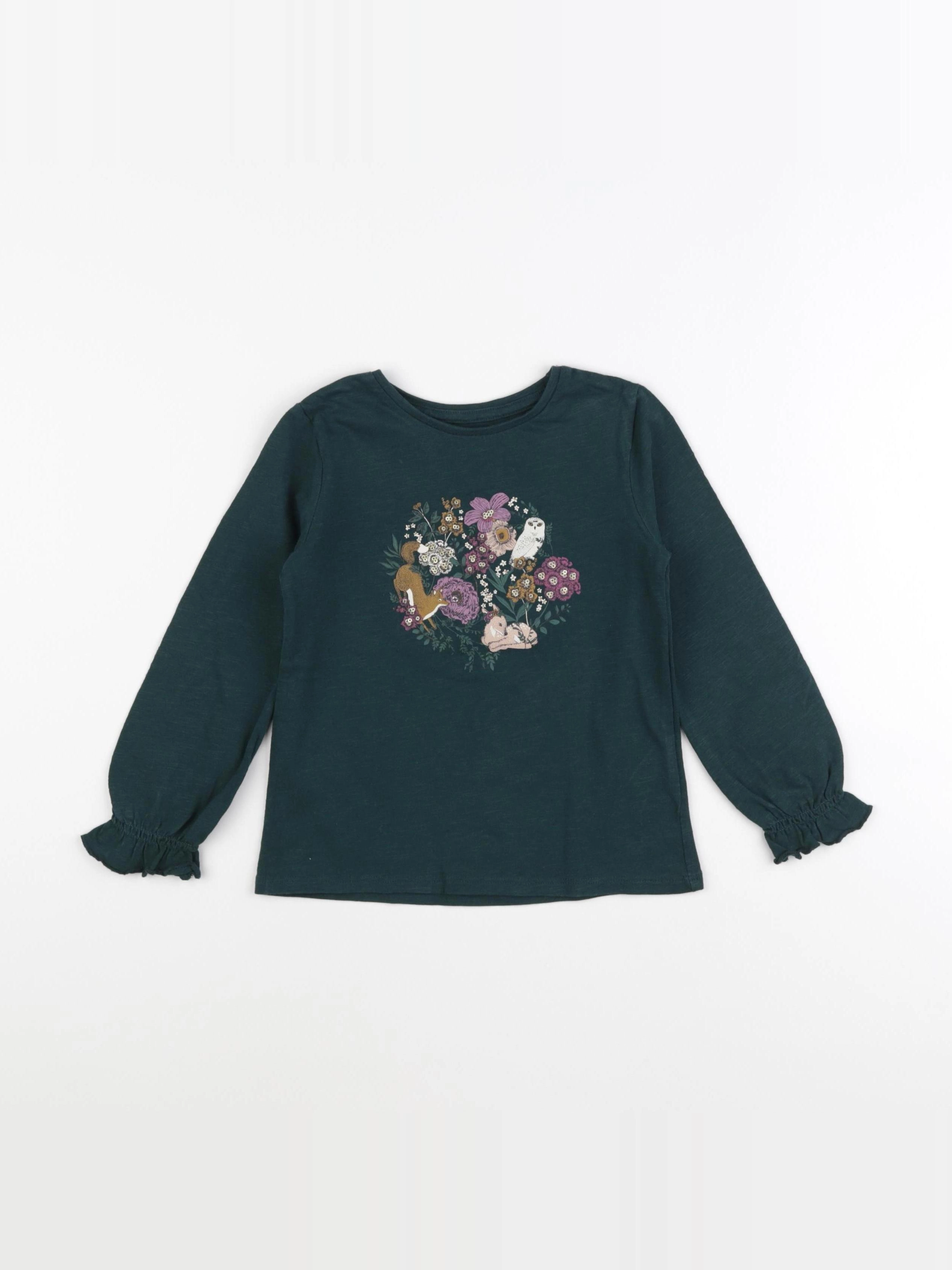 Vertbaudet - tee-shirt vert - 4 ans