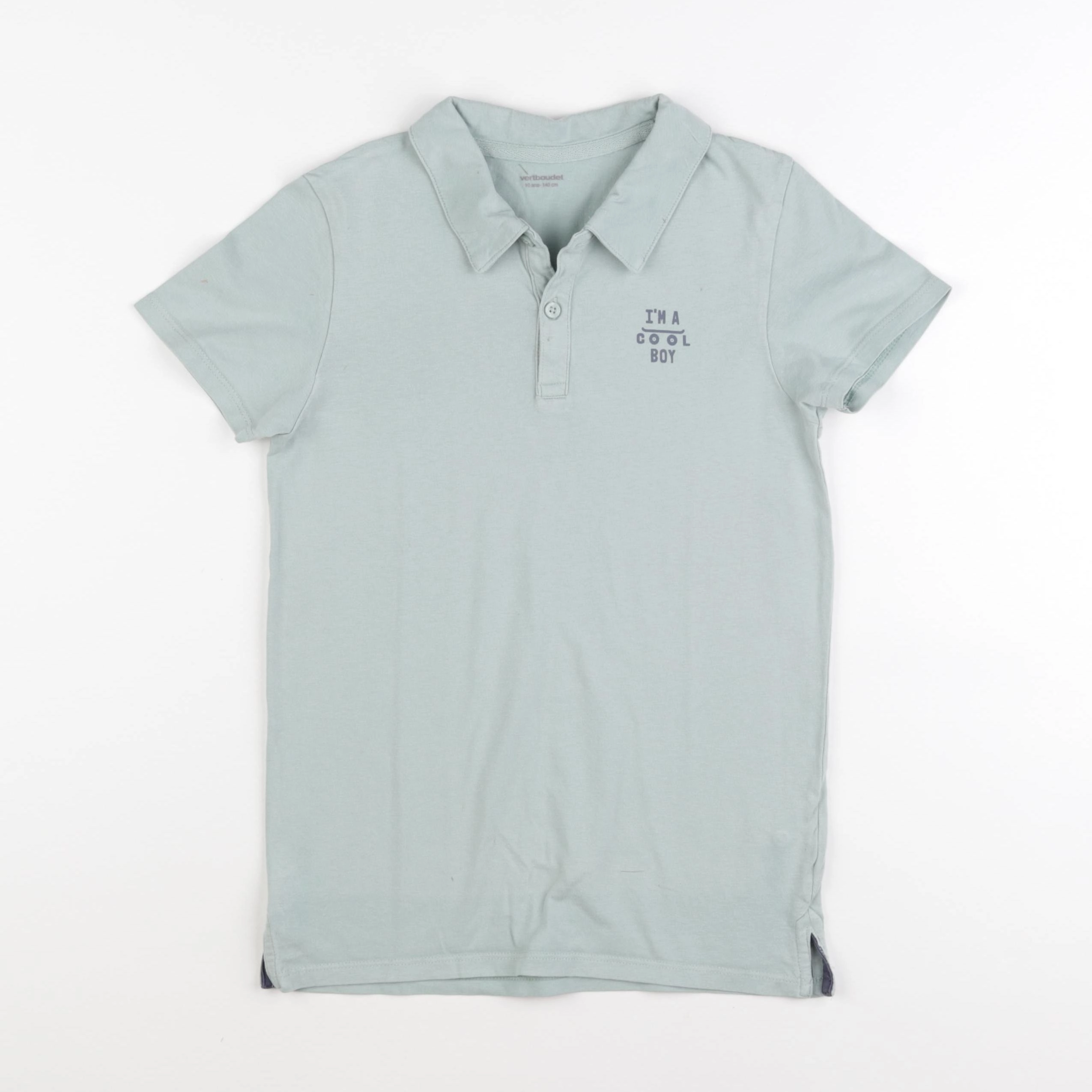 Vertbaudet - polo vert - 10 ans