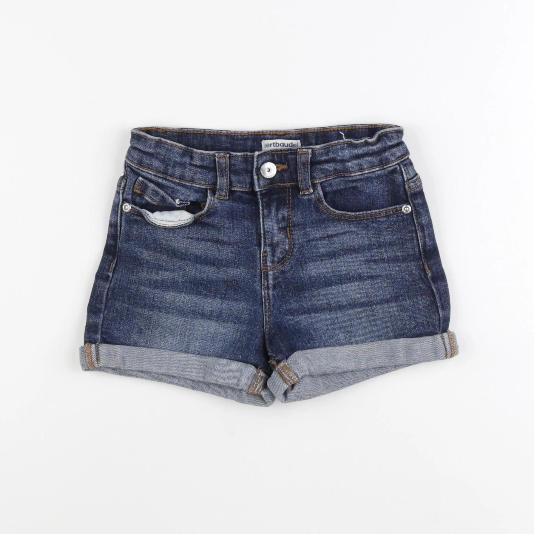Vertbaudet - short bleu - 7 ans