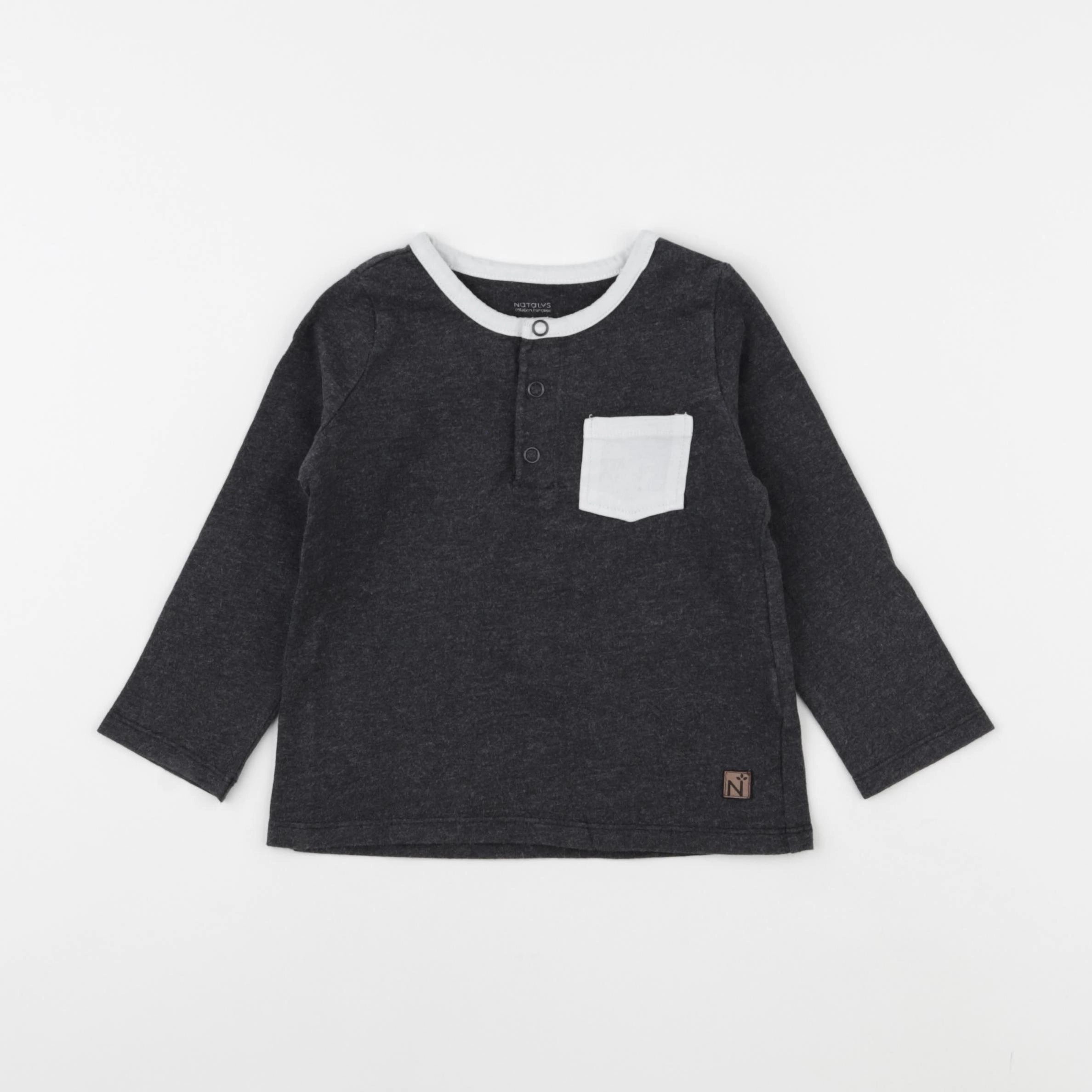 Natalys - tee-shirt noir - 24 mois