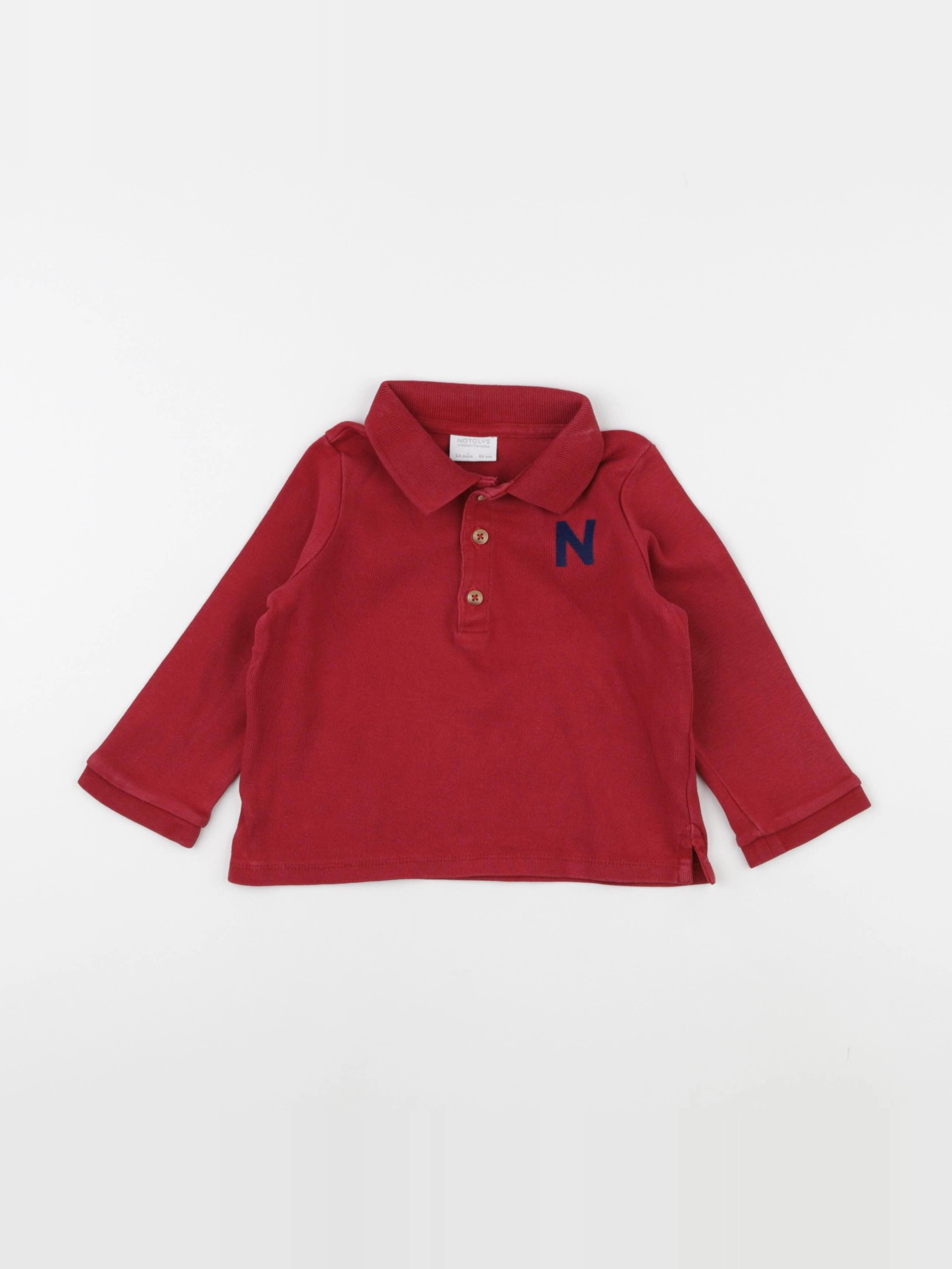 Natalys - polo rouge - 24 mois