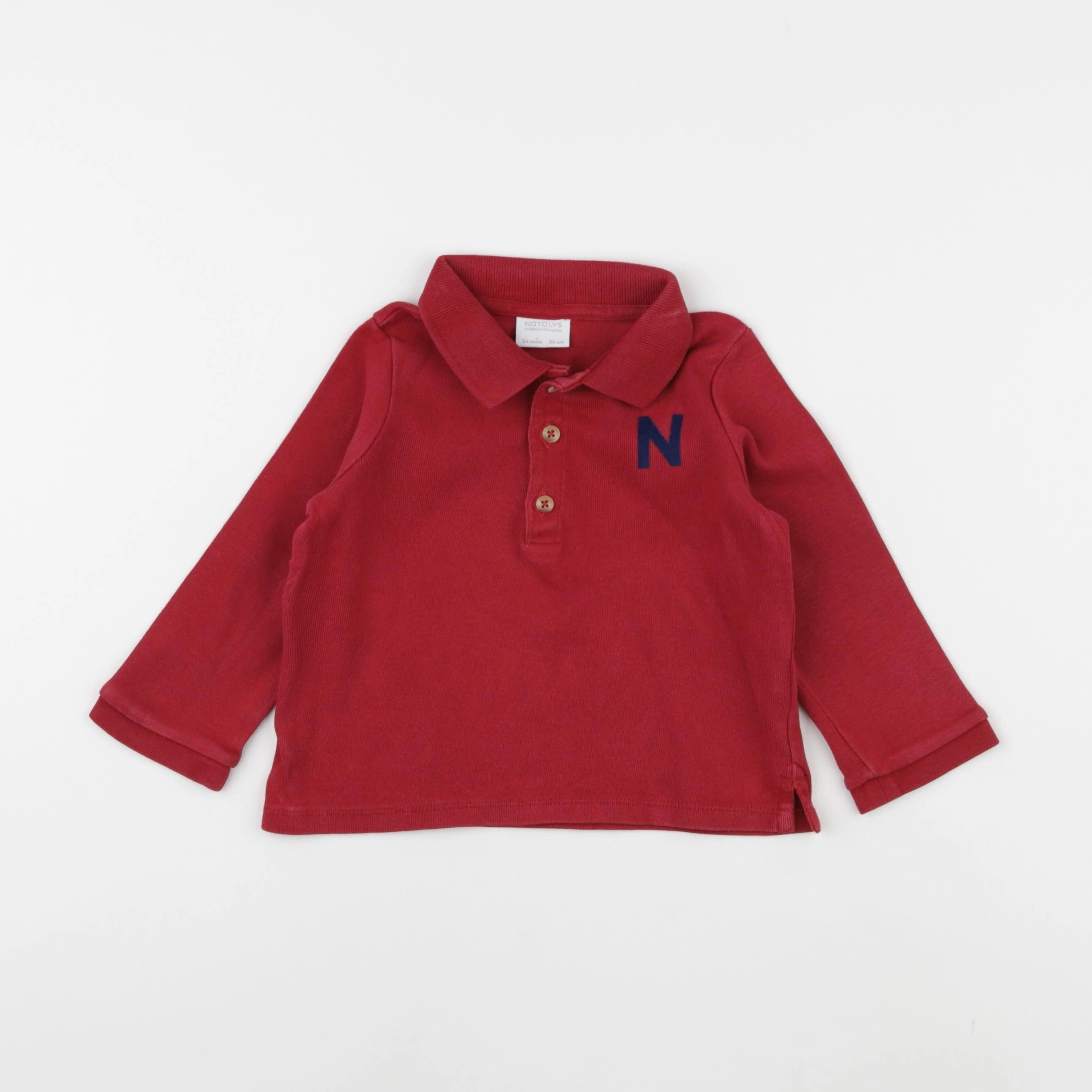 Natalys - polo rouge - 24 mois
