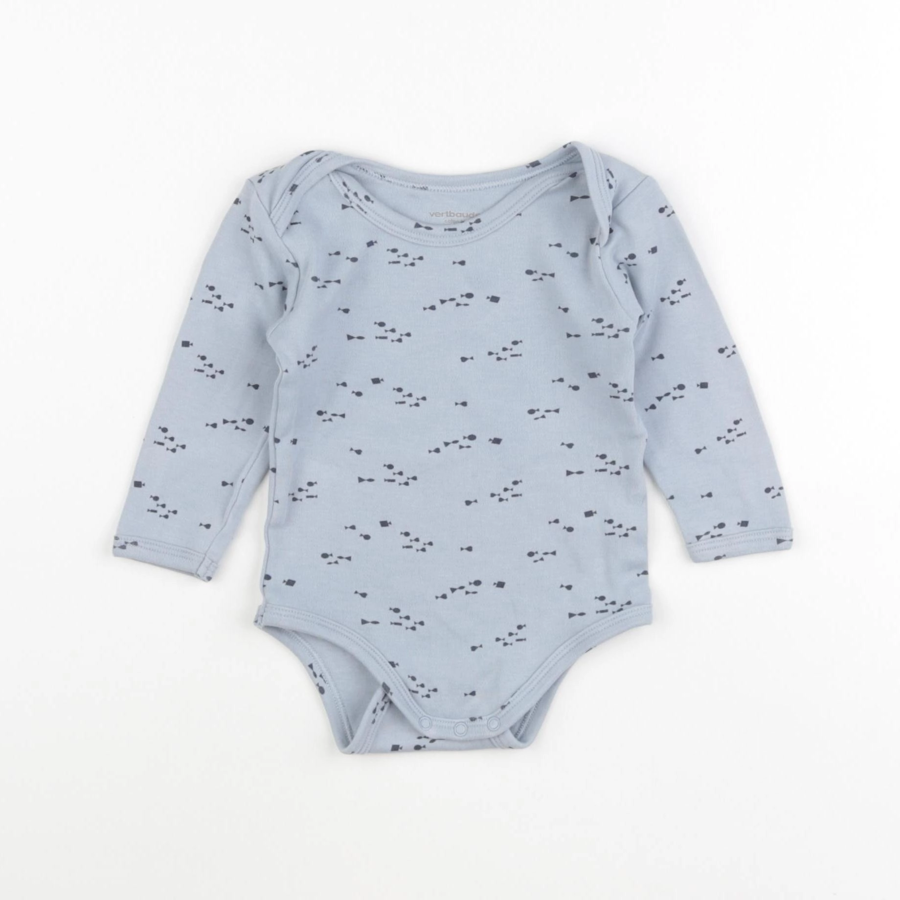 Vertbaudet - body bleu - 9 mois