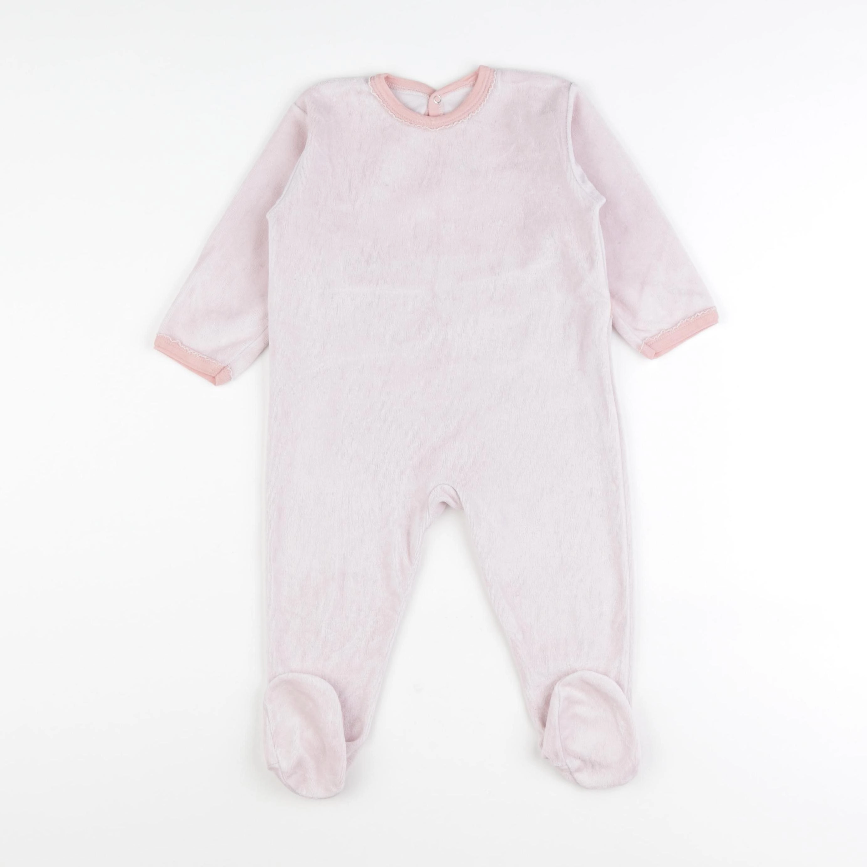 Petit Bateau - pyjama velours rose - 18 mois