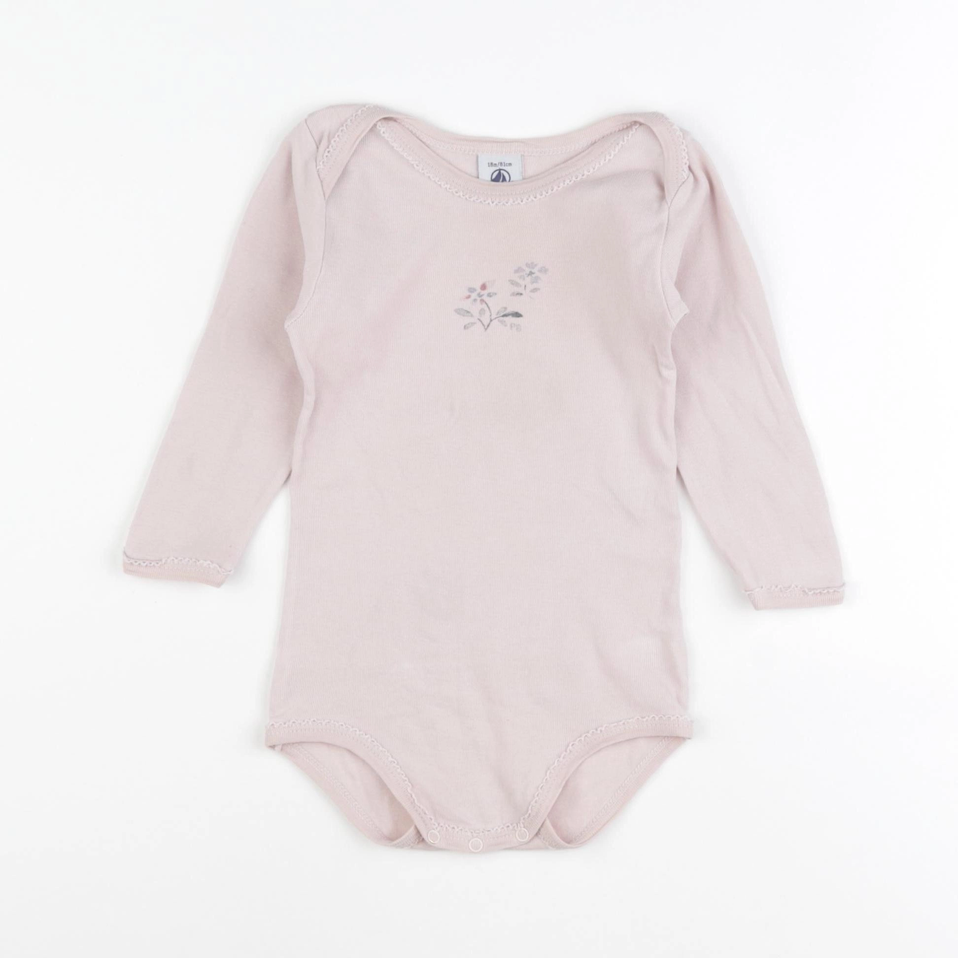 Petit Bateau - body rose - 18 mois