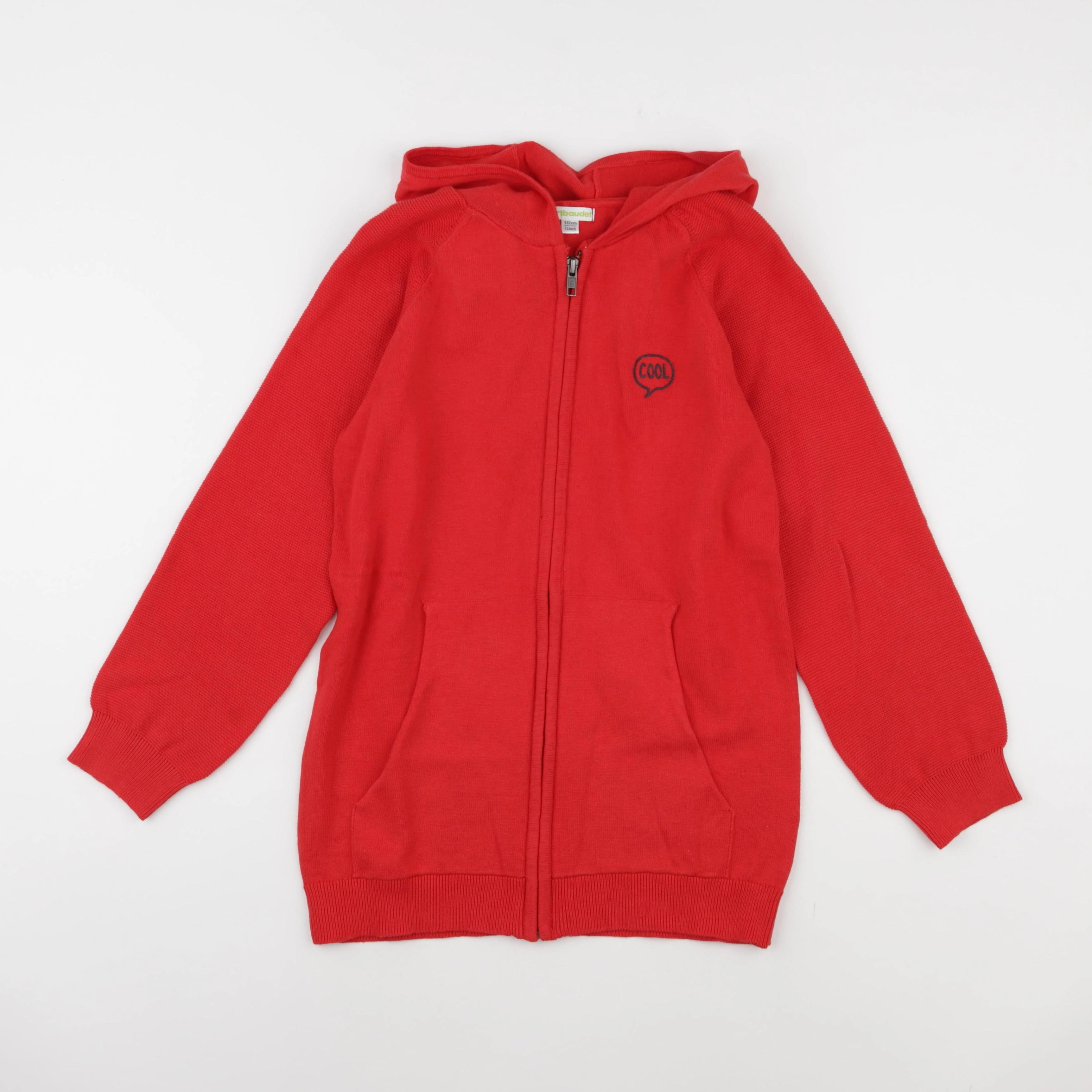 Vertbaudet - gilet rouge - 12 ans