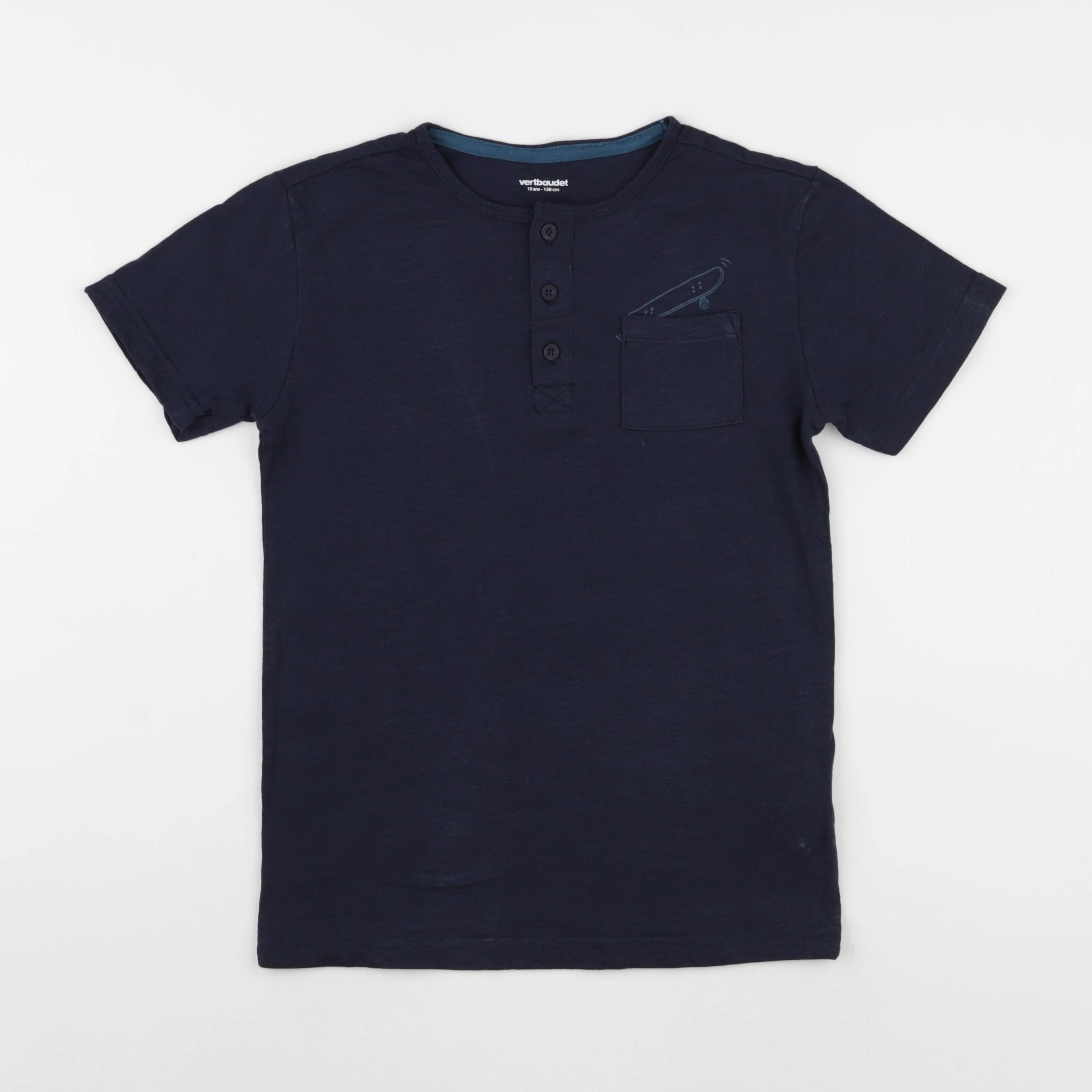 Vertbaudet - tee-shirt bleu - 10 ans