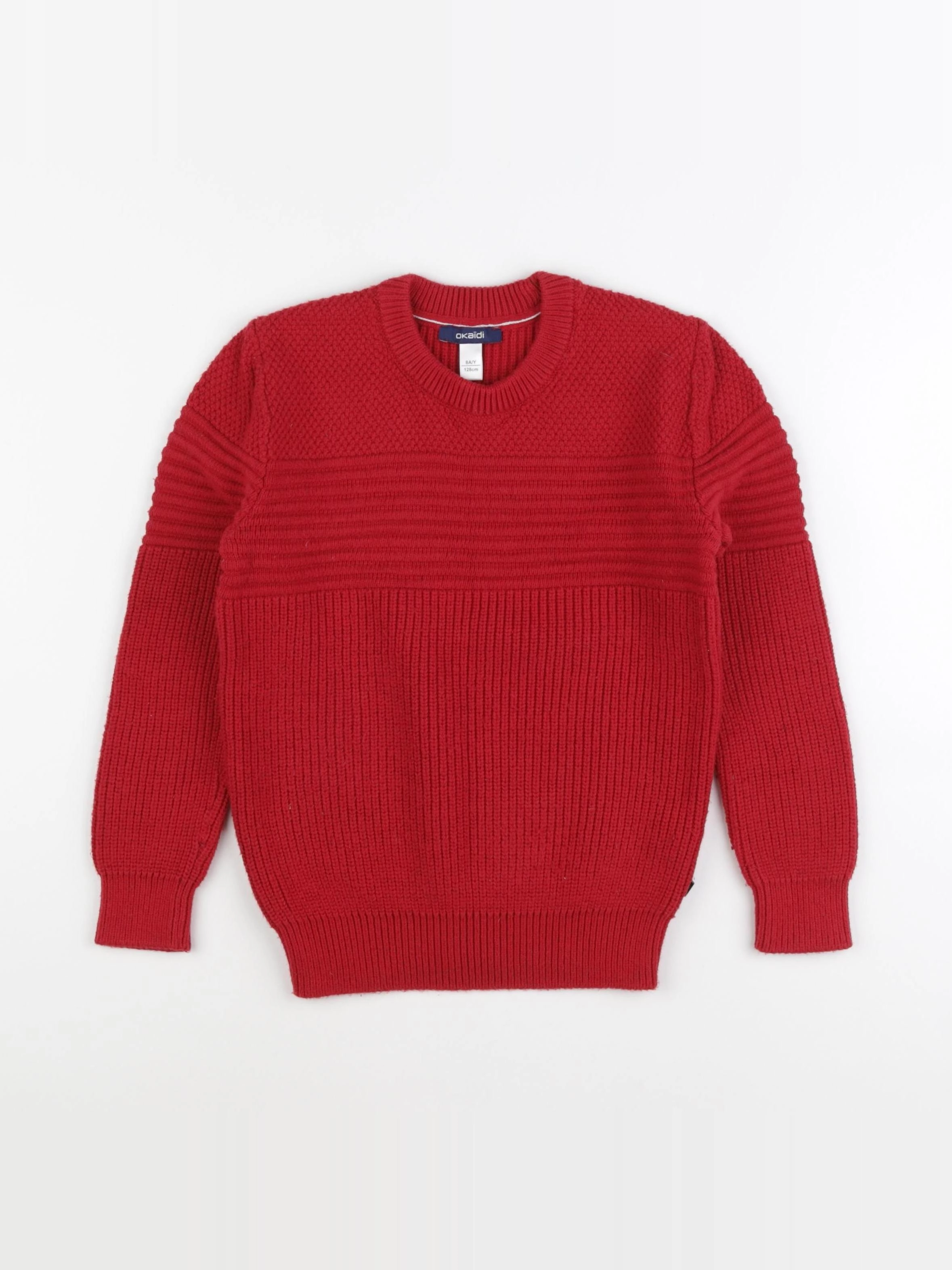 Okaidi - pull rouge - 8 ans