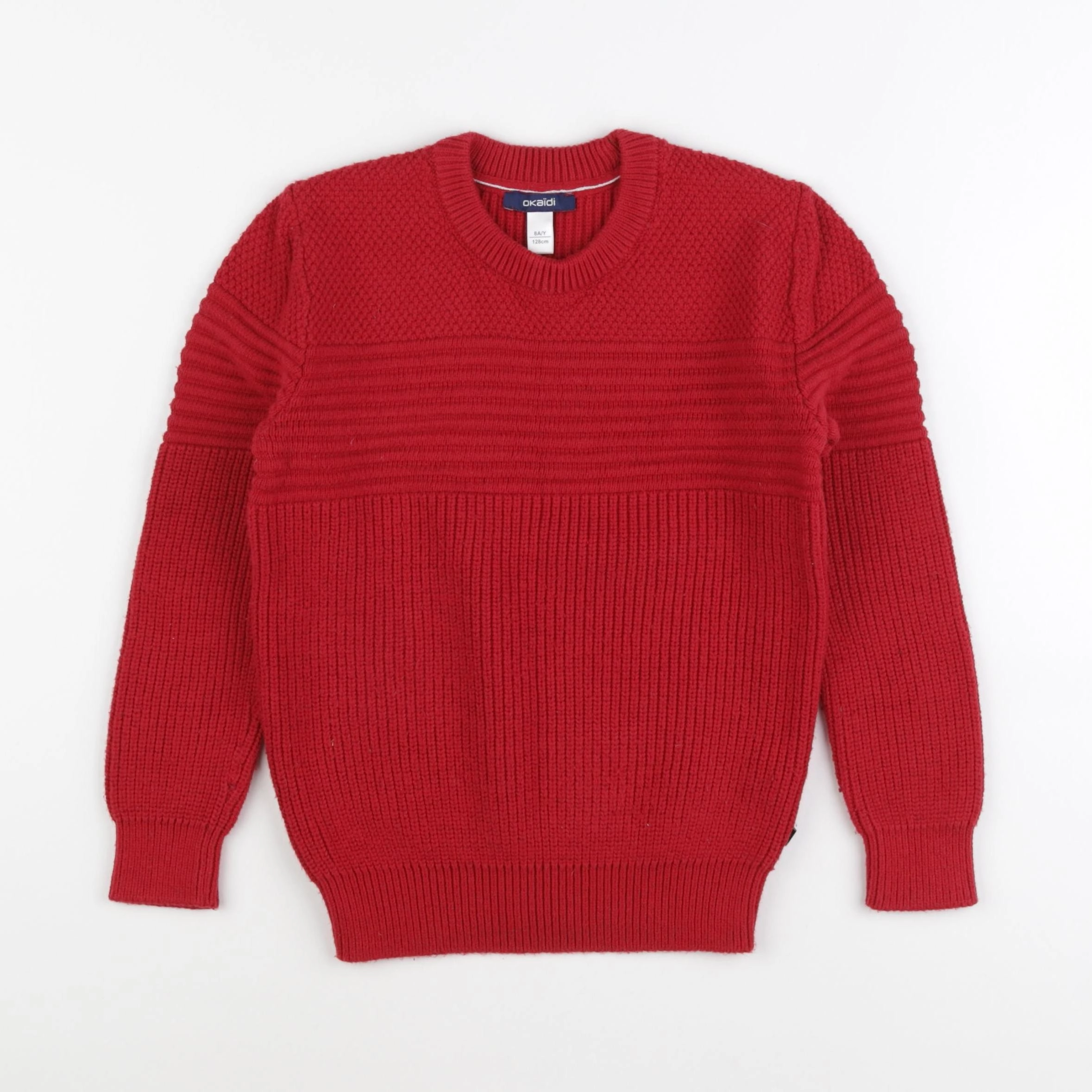Okaidi - pull rouge - 8 ans