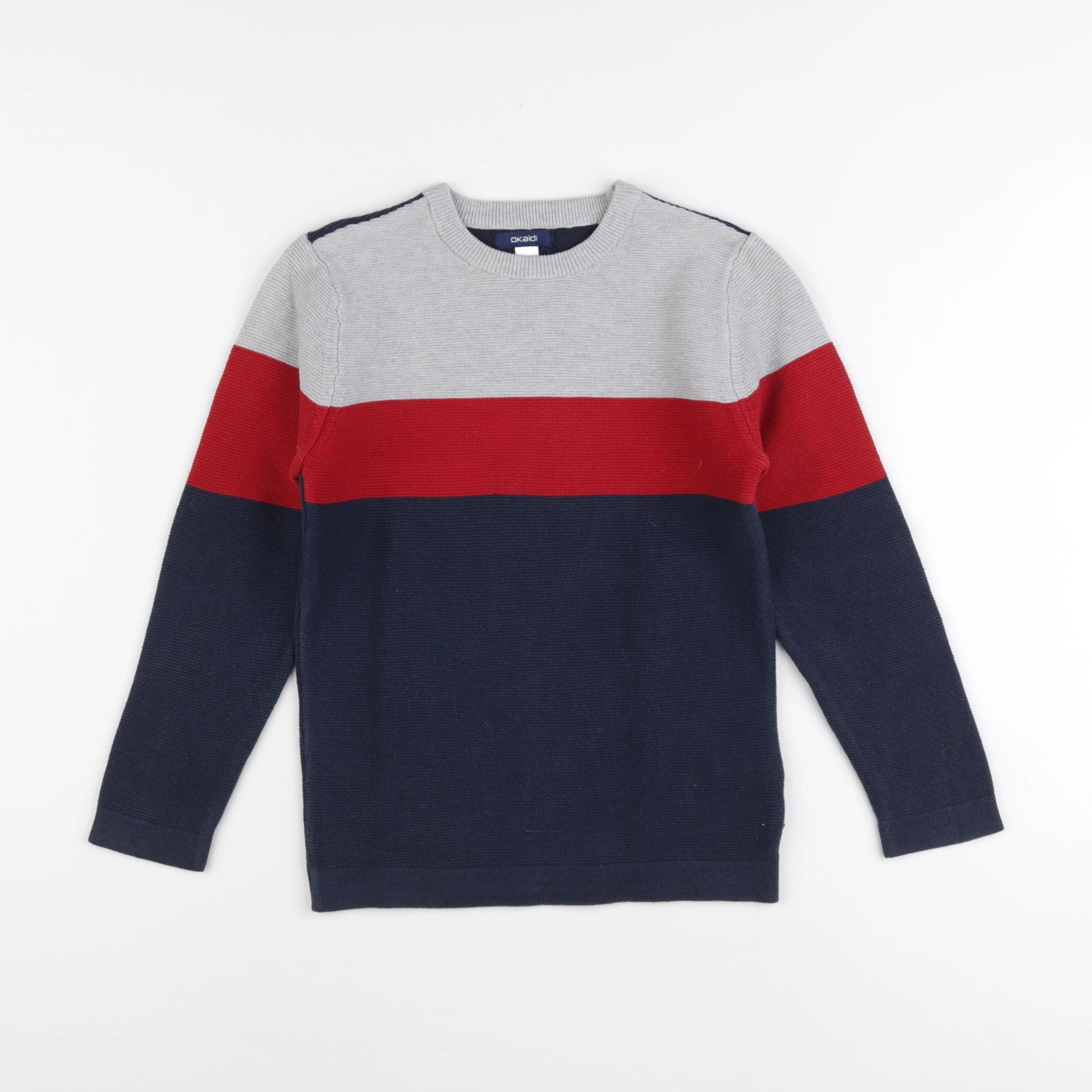 Okaidi - pull bleu - 8 ans