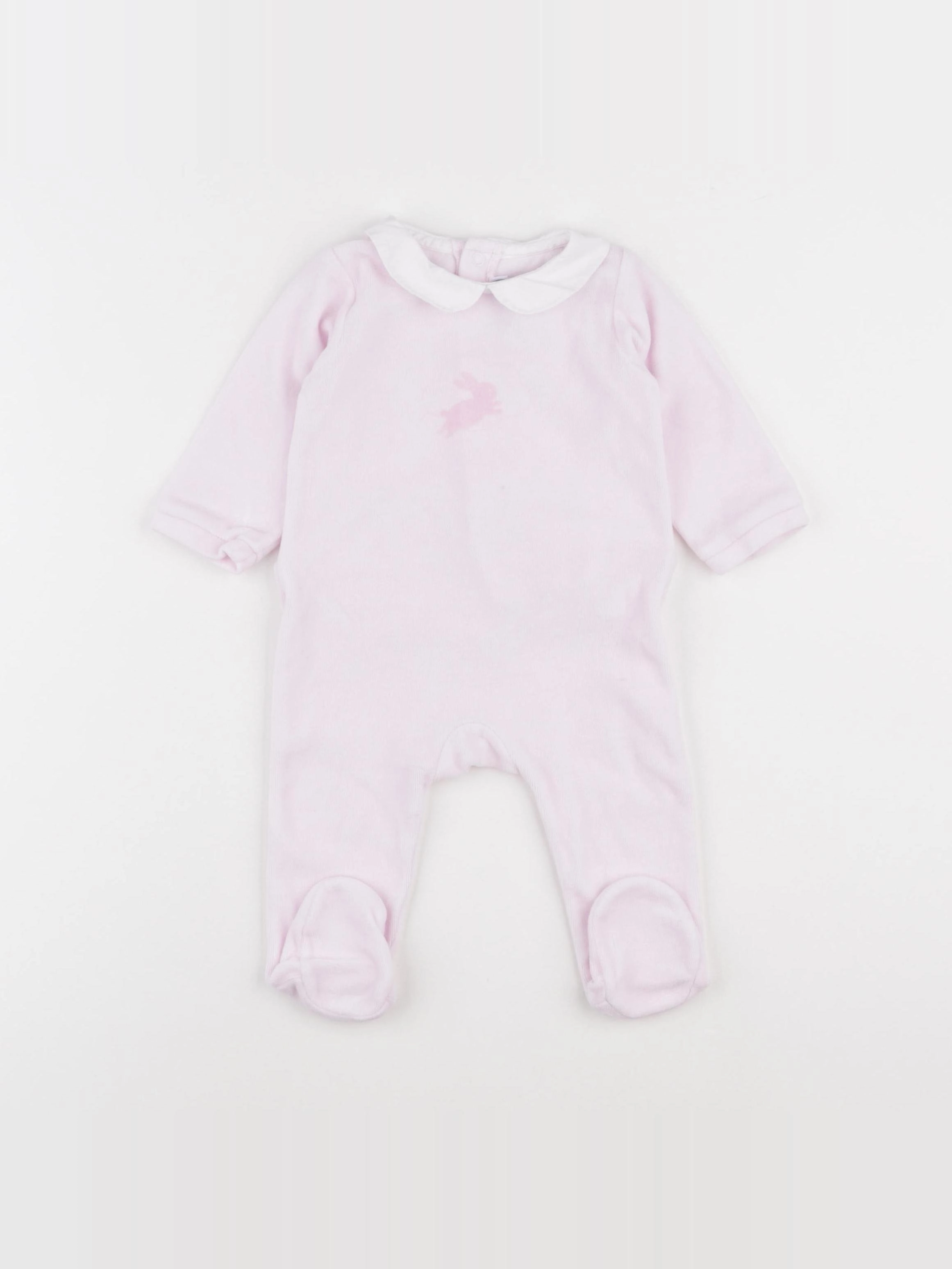 Jacadi - pyjama velours rose - 6 mois