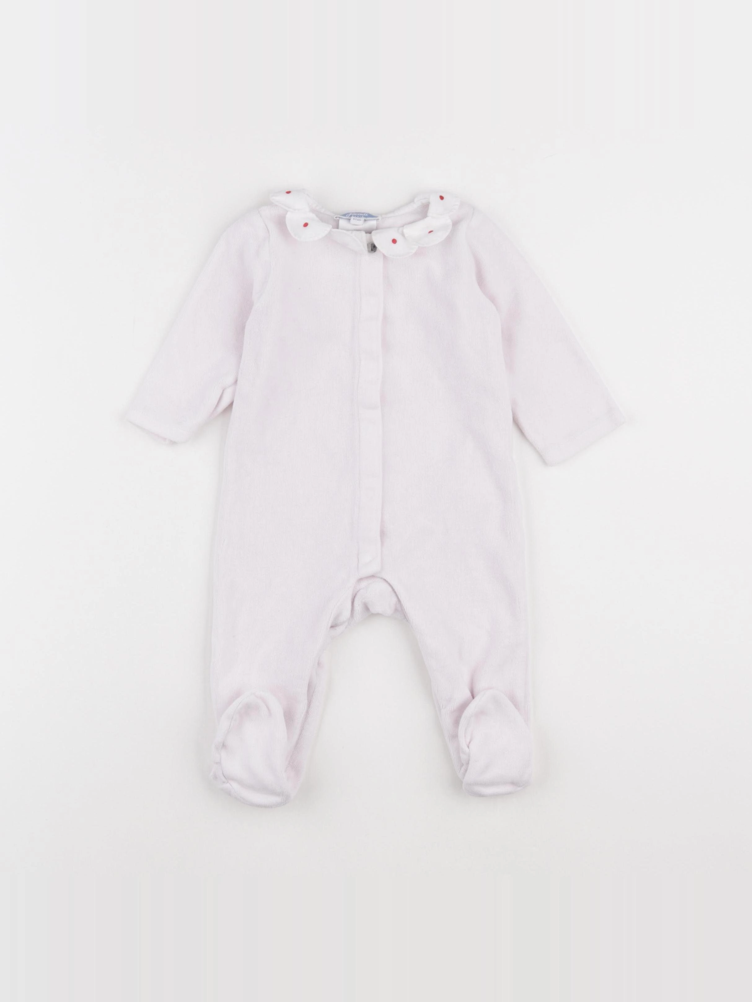 Jacadi - pyjama velours rose - 6 mois