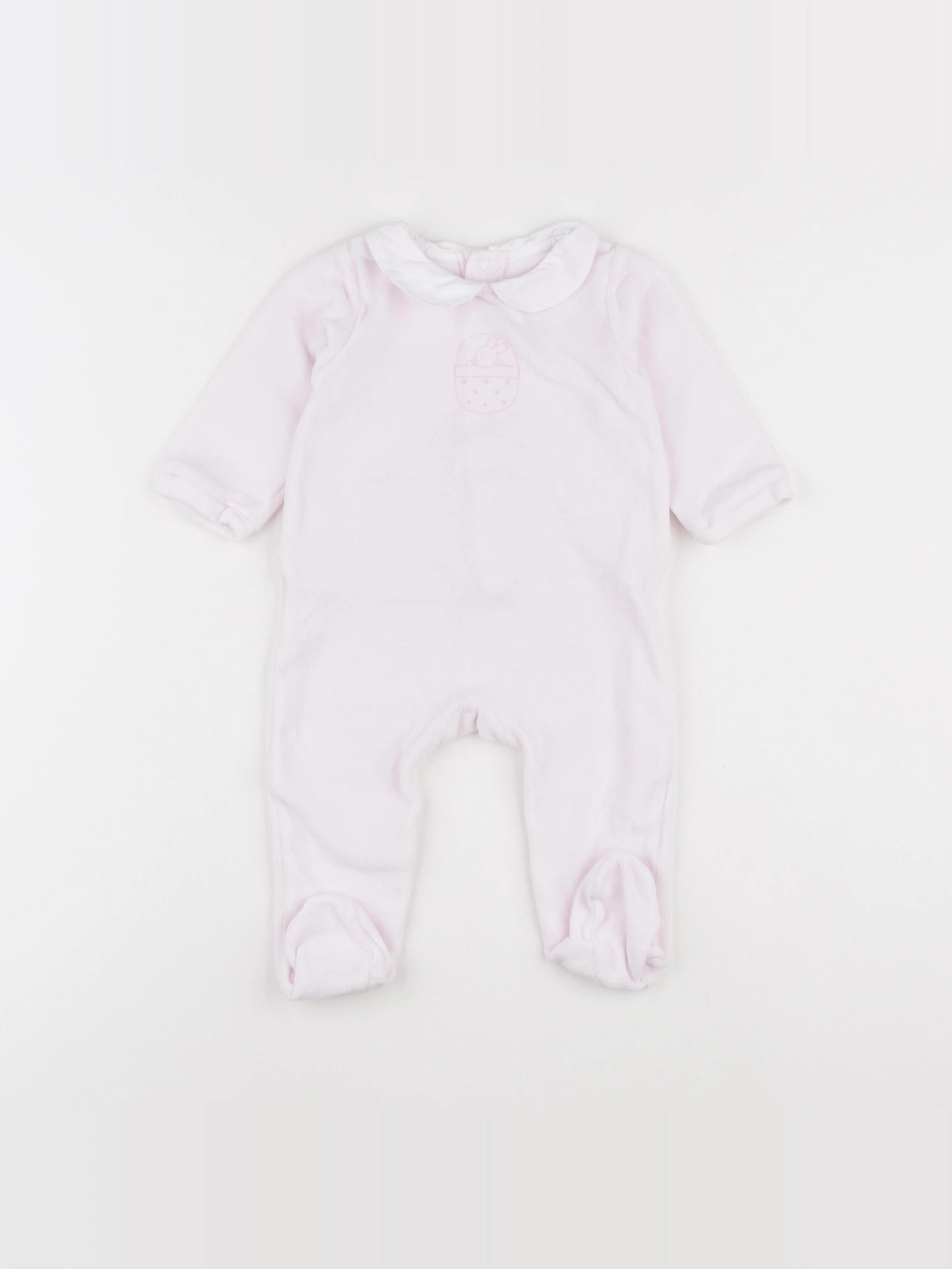 Jacadi - pyjama velours rose - 6 mois