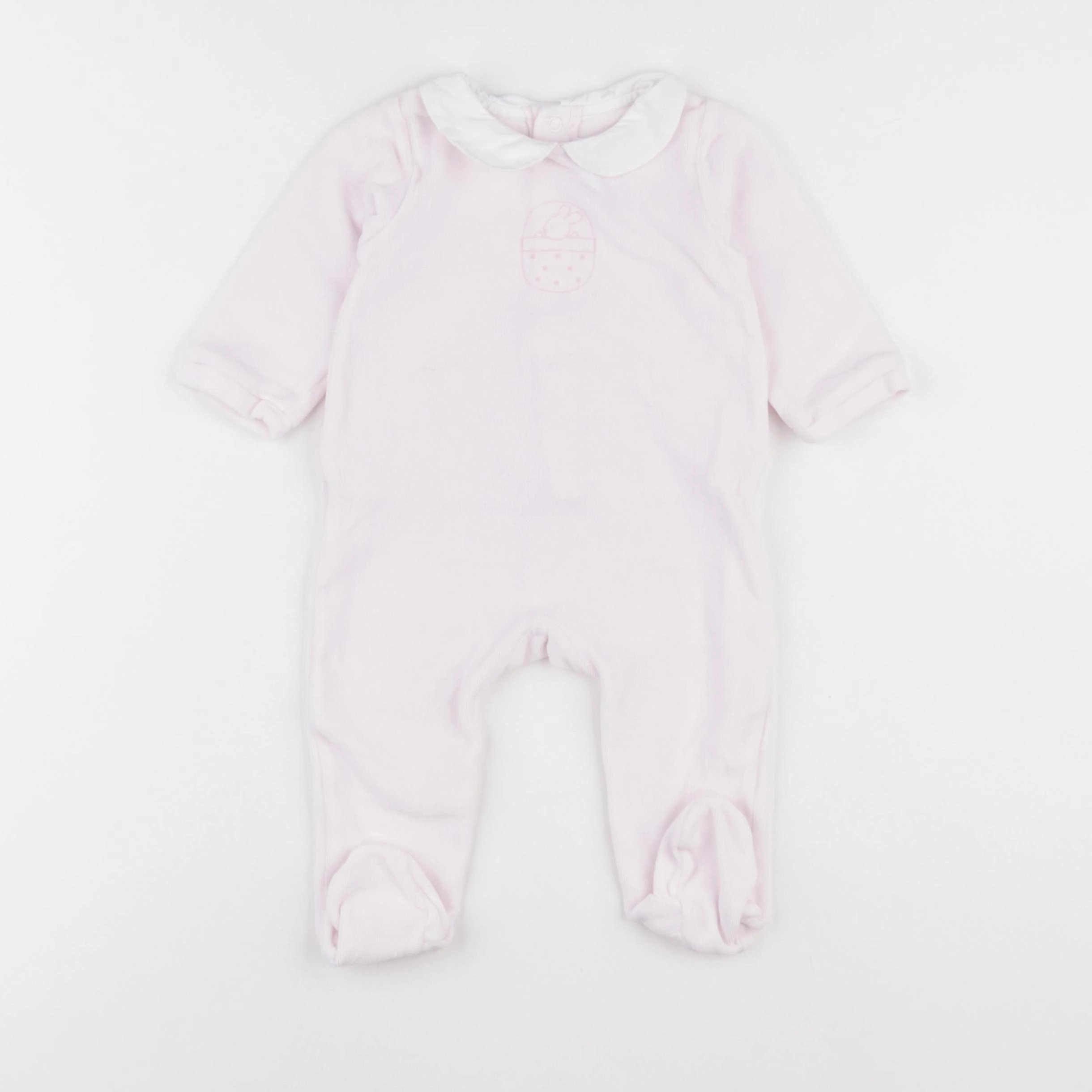 Jacadi - pyjama velours rose - 6 mois