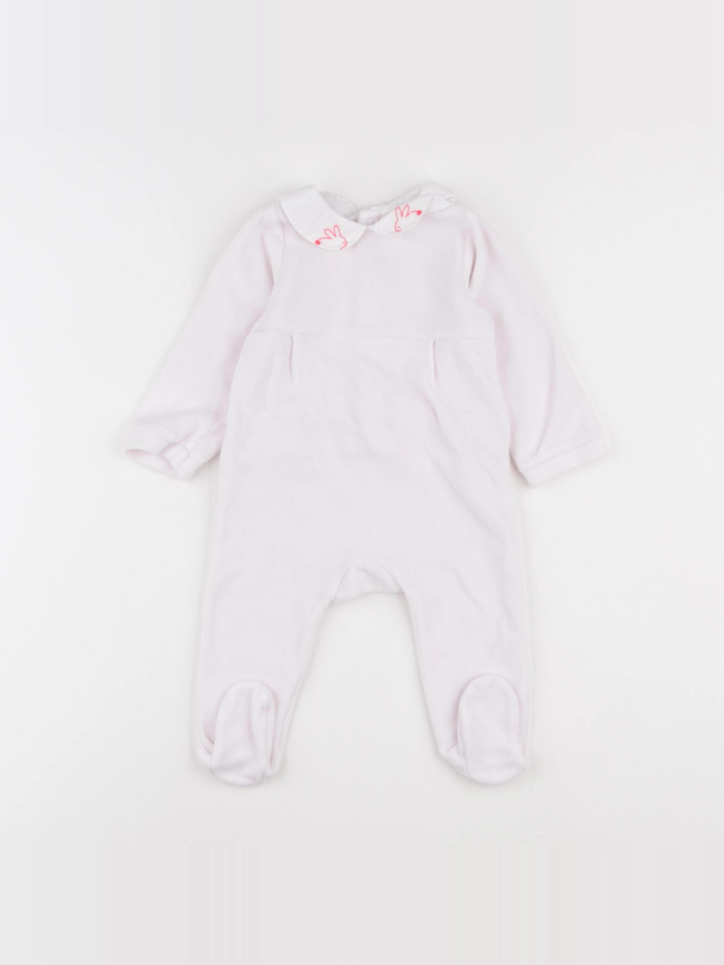 Jacadi - pyjama velours rose - 6 mois