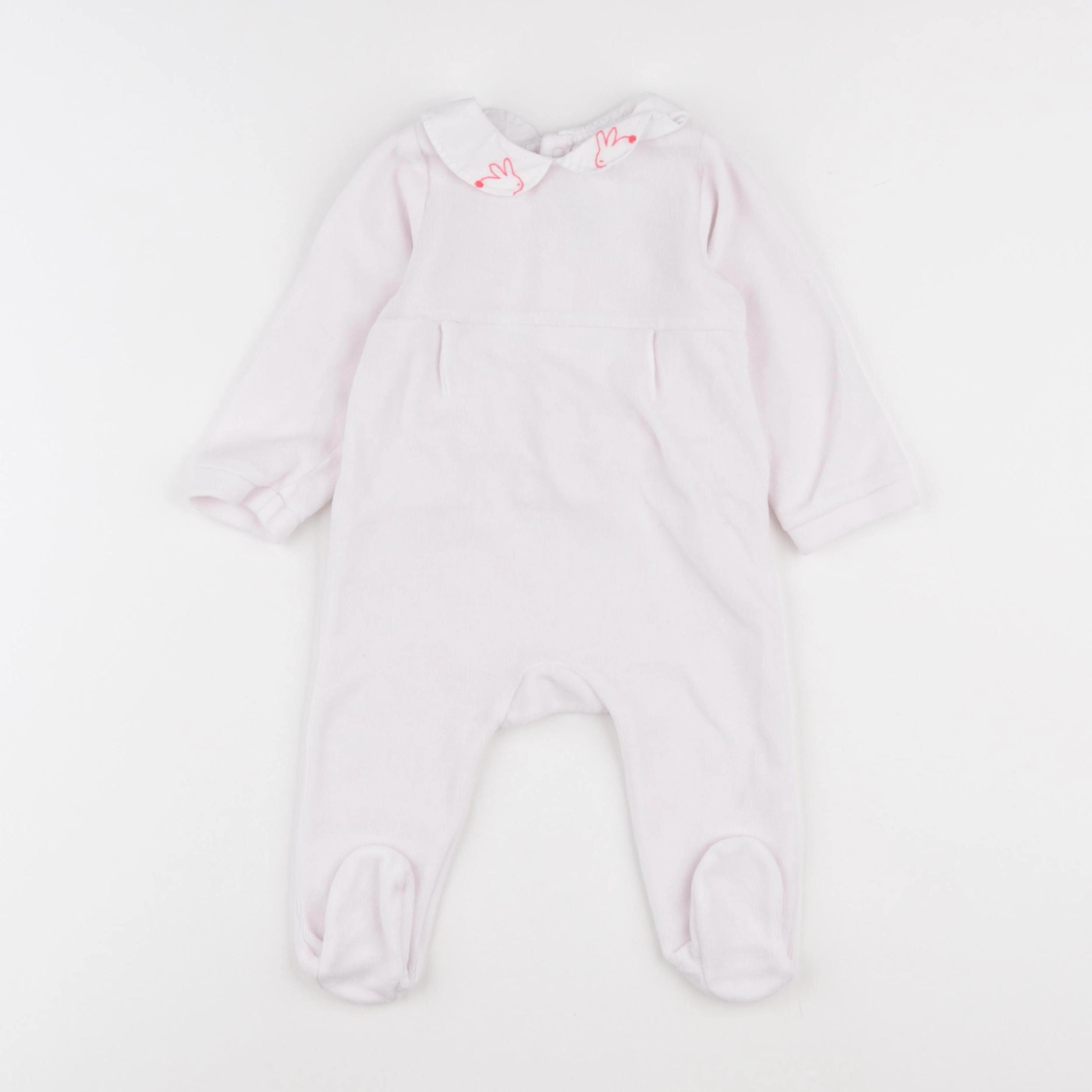 Jacadi - pyjama velours rose - 6 mois
