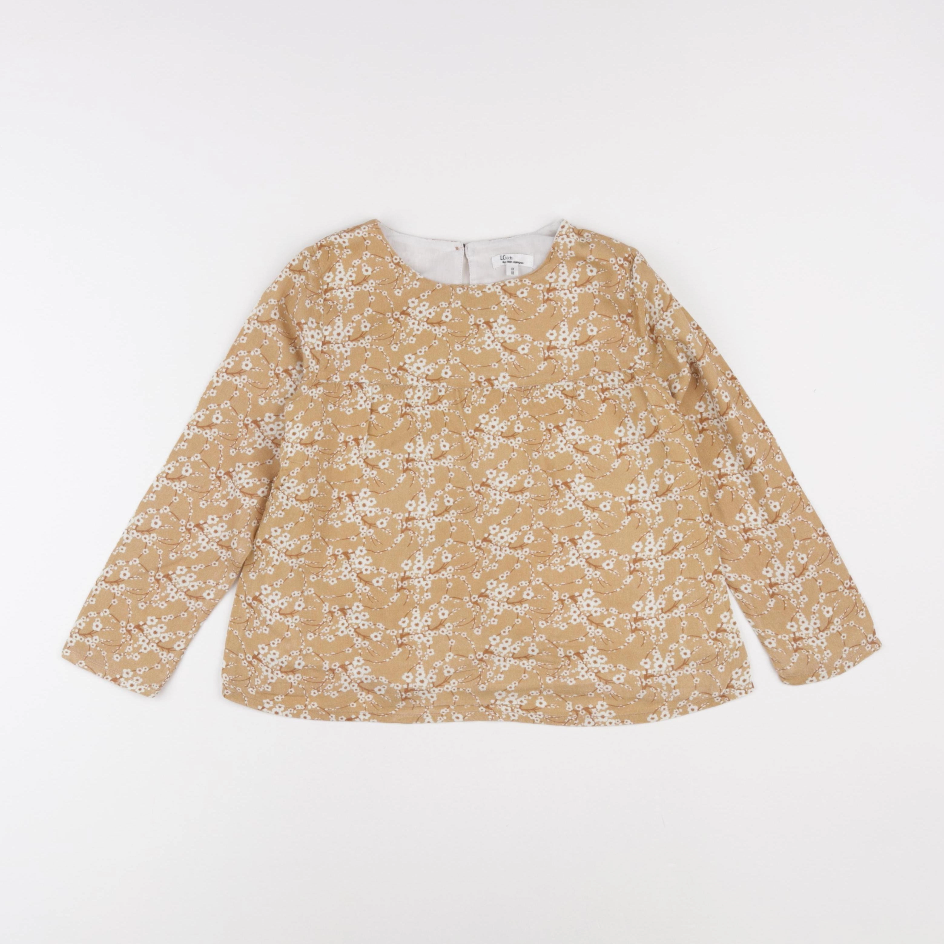 Little Cigogne - blouse marron - 6 ans