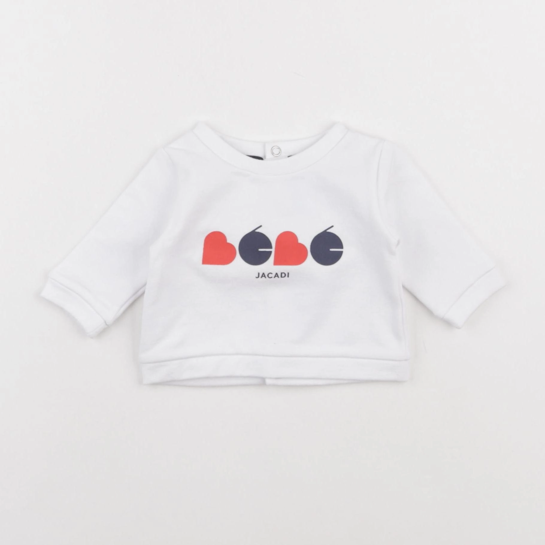 Jacadi - sweat blanc - 1 mois