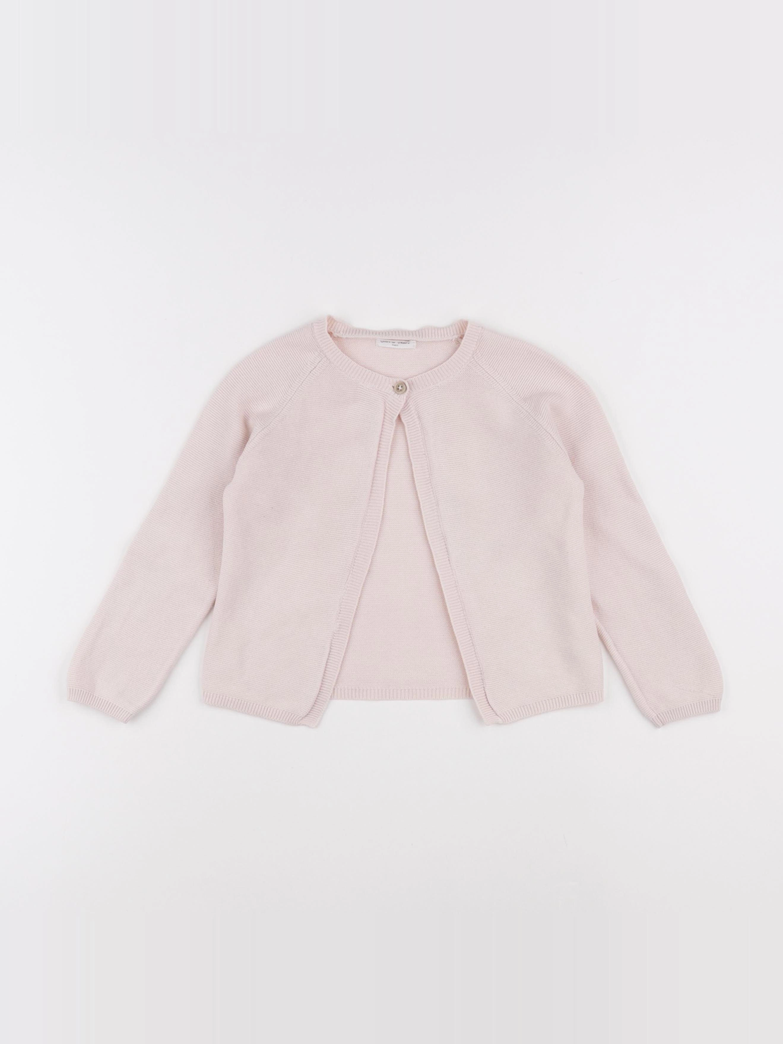 Eden & Victor - gilet rose - 4/5 ans