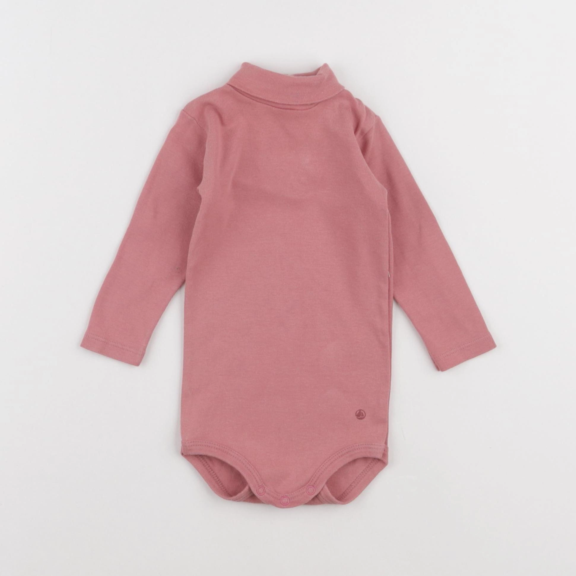 Petit Bateau - body à col rose - 6 mois