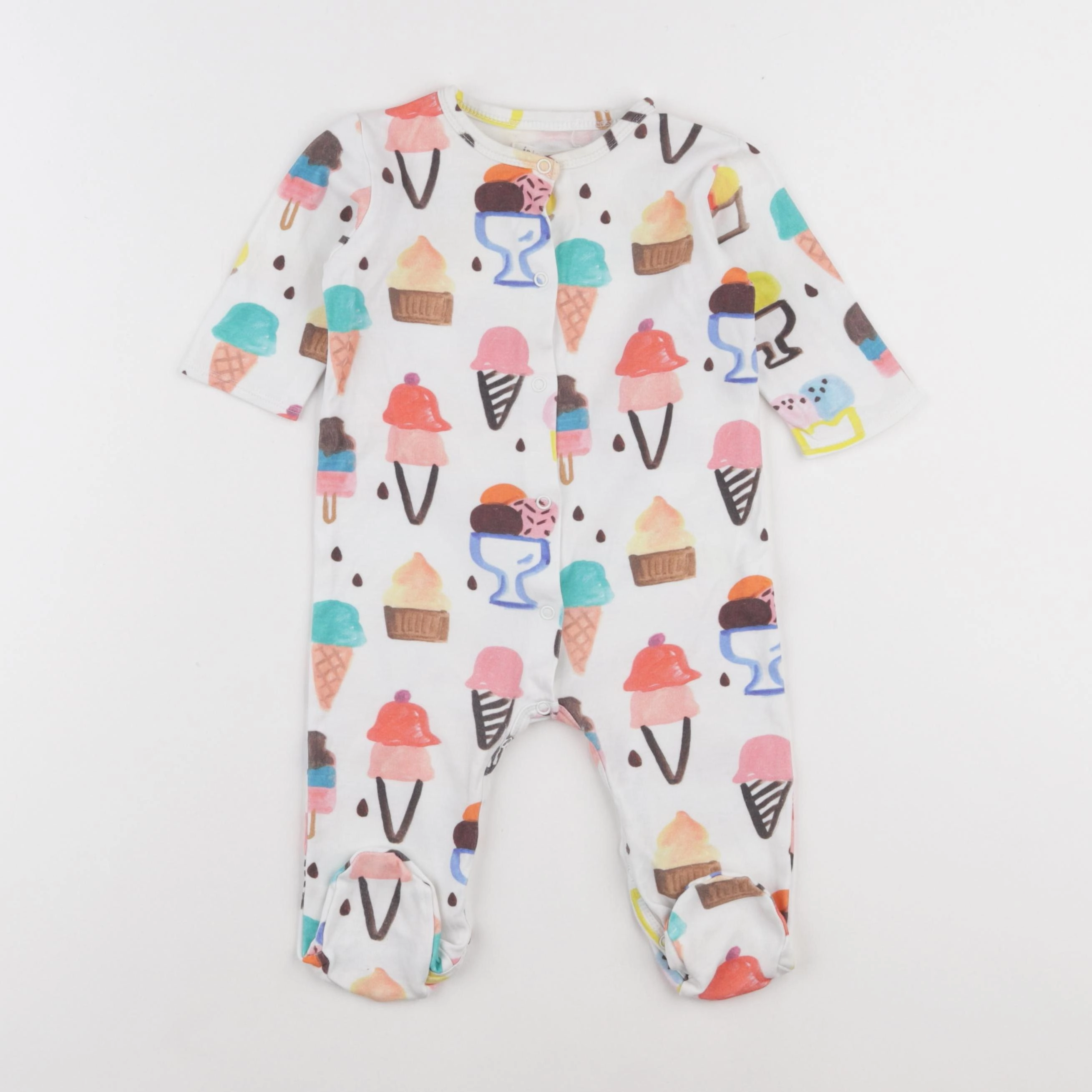 Monoprix - pyjama coton multicolore - 6/9 mois